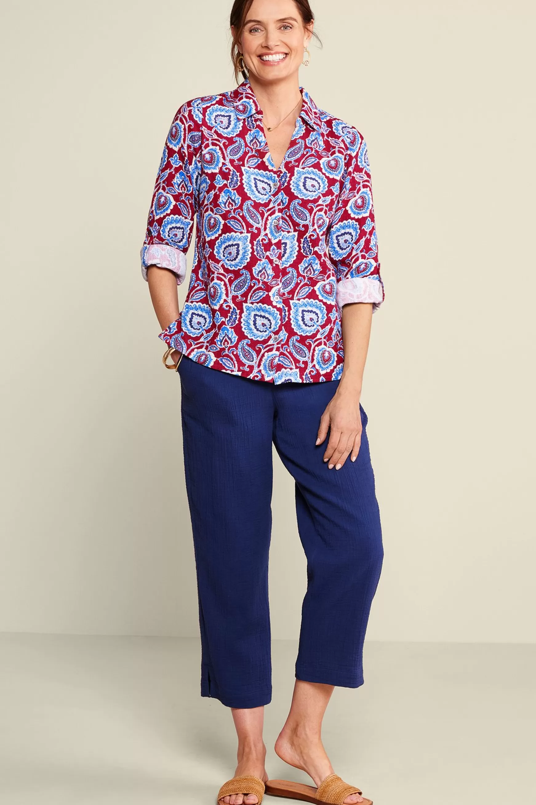 Soft Surroundings Vacation Shop | Gauze Shop-Addison Gauze Big Shirt