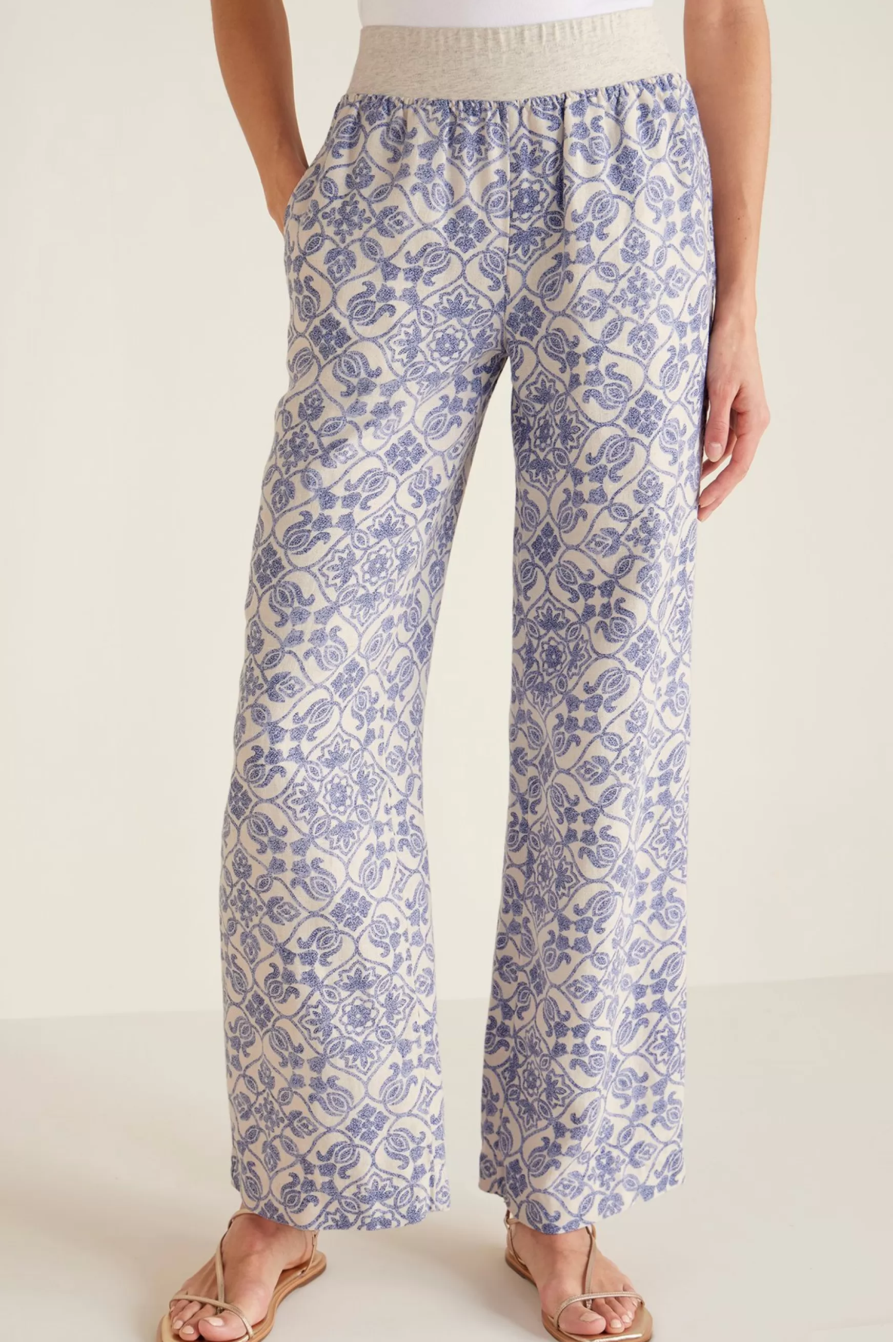 Soft Surroundings full length | wide leg-Aliso Point Linen Pants