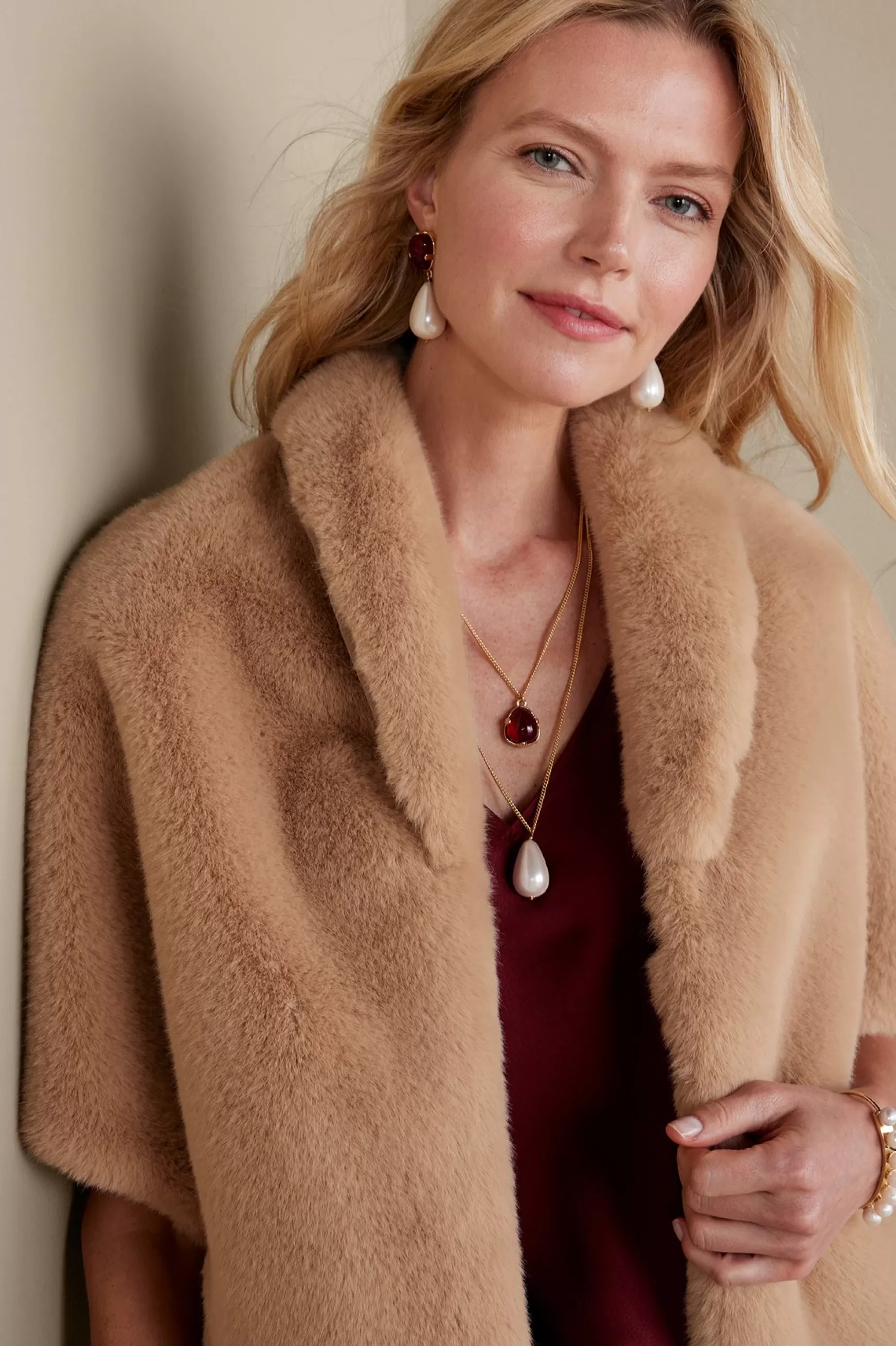 Soft Surroundings Scarves & Wraps-Anastasia Faux Fur Capelet