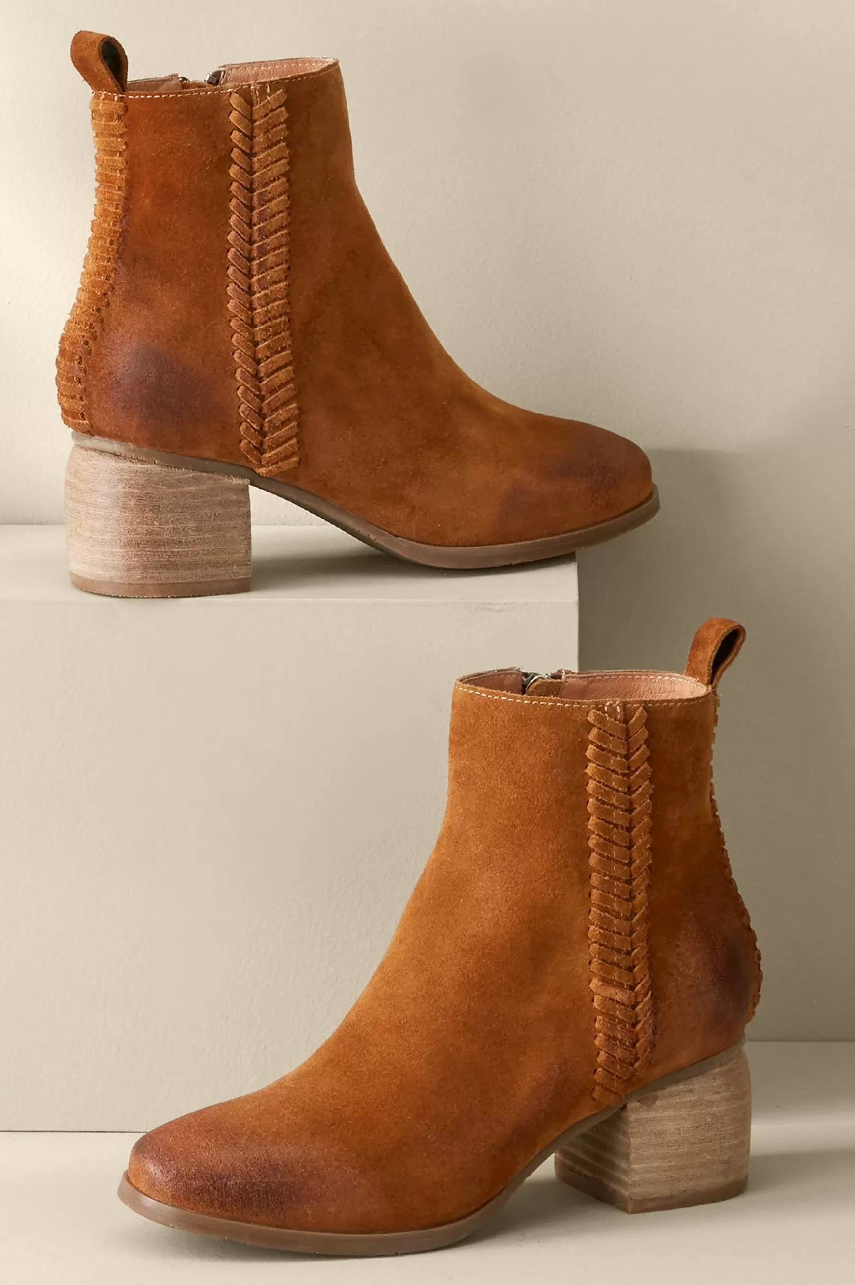 Soft Surroundings boots-Antelope Nila Braid Bootie