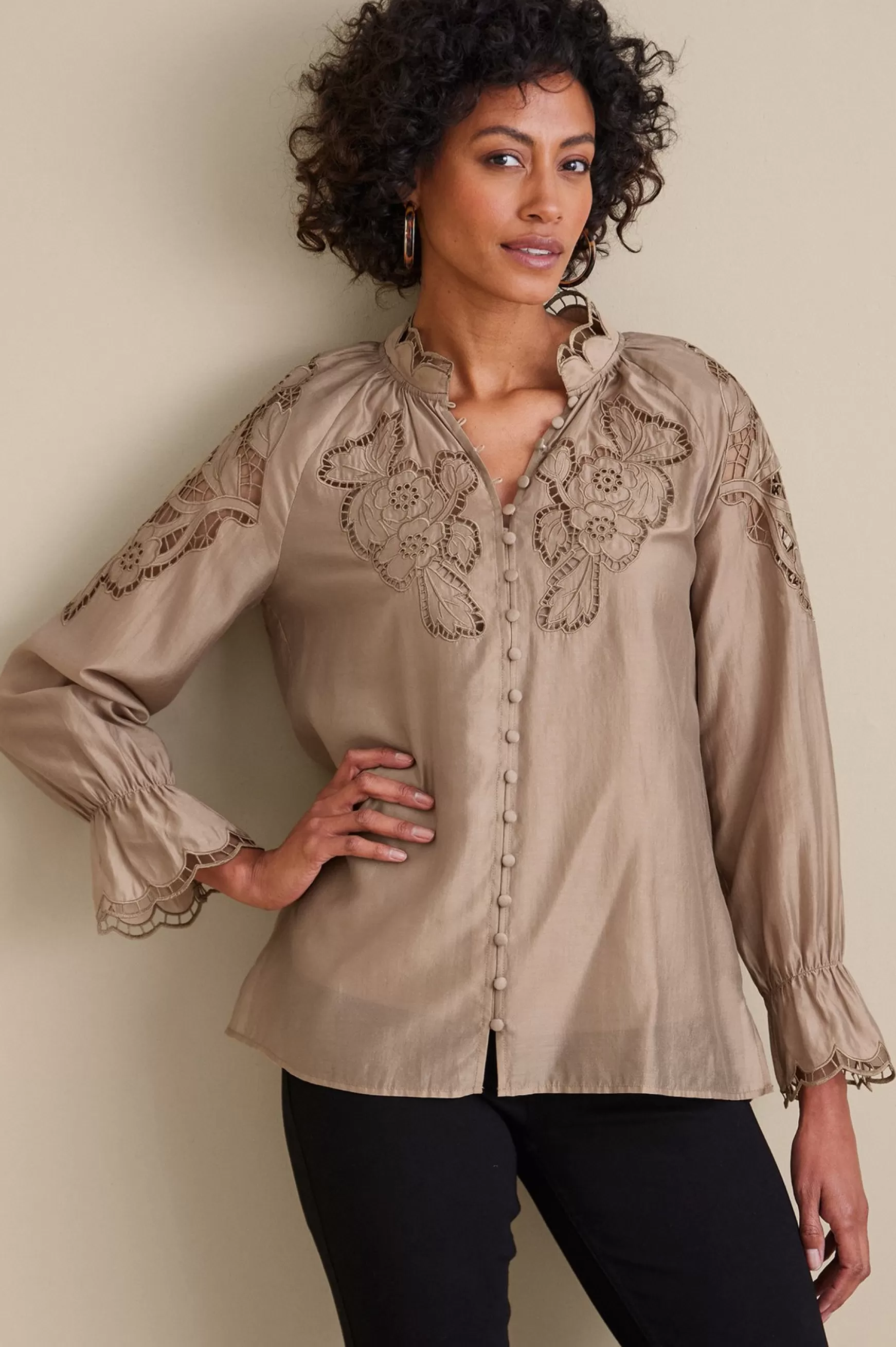 Soft Surroundings Feminine Flourish | Global Artistry-Anthos Top & Tank