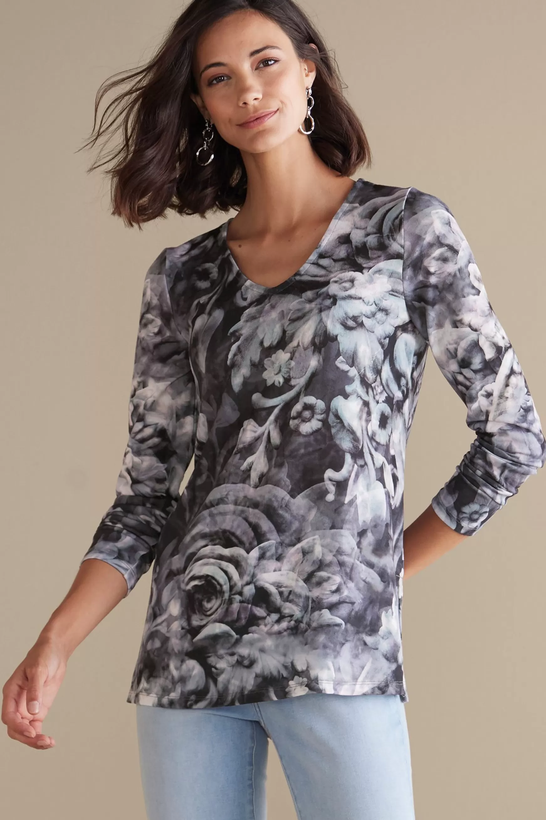 Soft Surroundings long sleeve | prints-Aviana Top