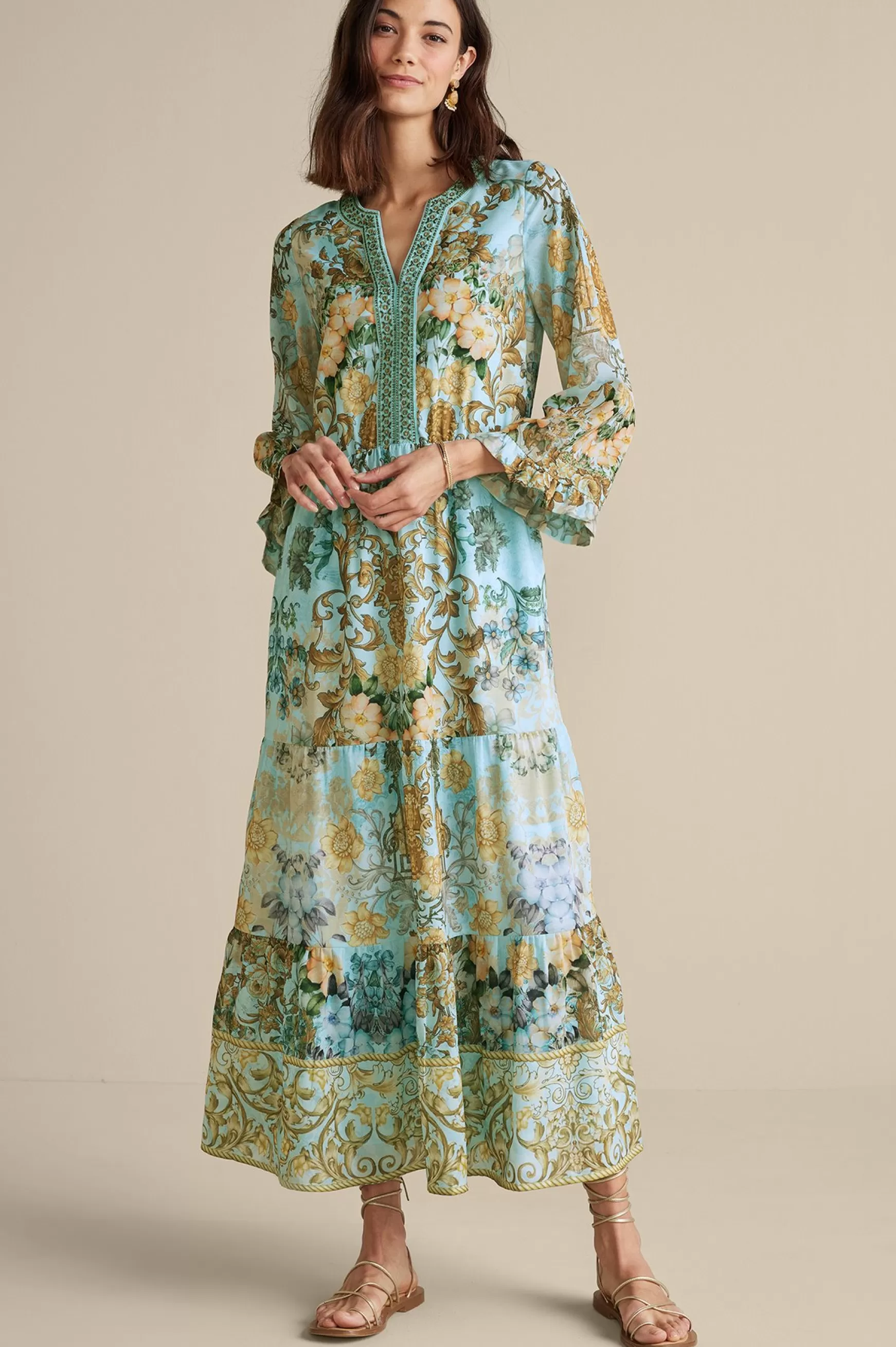 Soft Surroundings Feminine Flourish | Vacation Shop-Baroque Maxi Dress