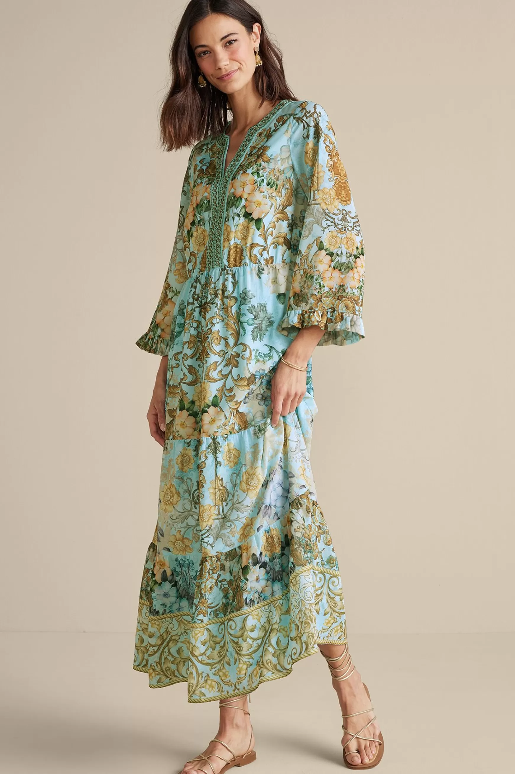 Soft Surroundings Feminine Flourish | Vacation Shop-Baroque Maxi Dress