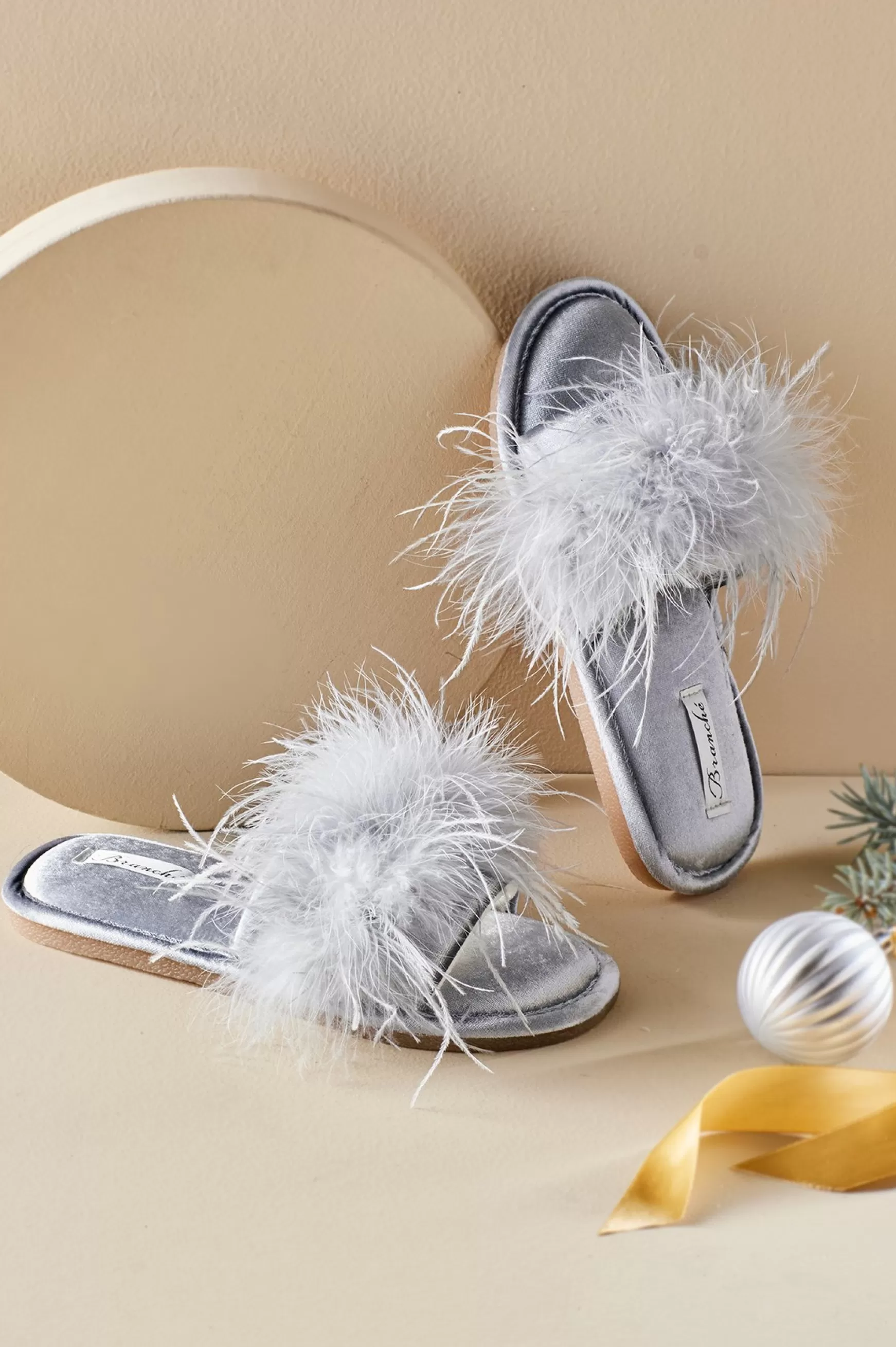 Soft Surroundings socks & slippers-Branche Kiki Feather Slipper