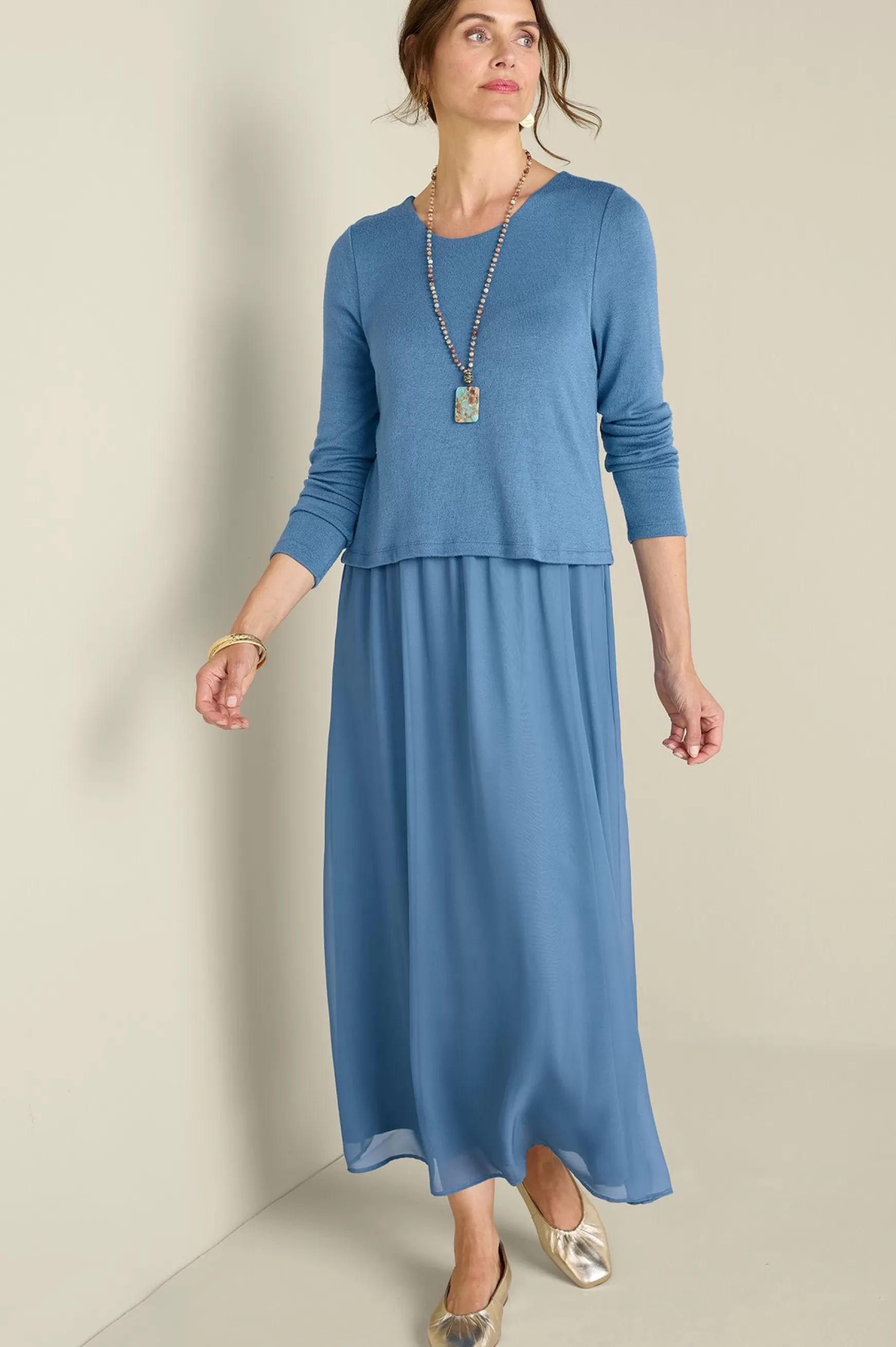 Soft Surroundings solids | maxi-Cassie Dress