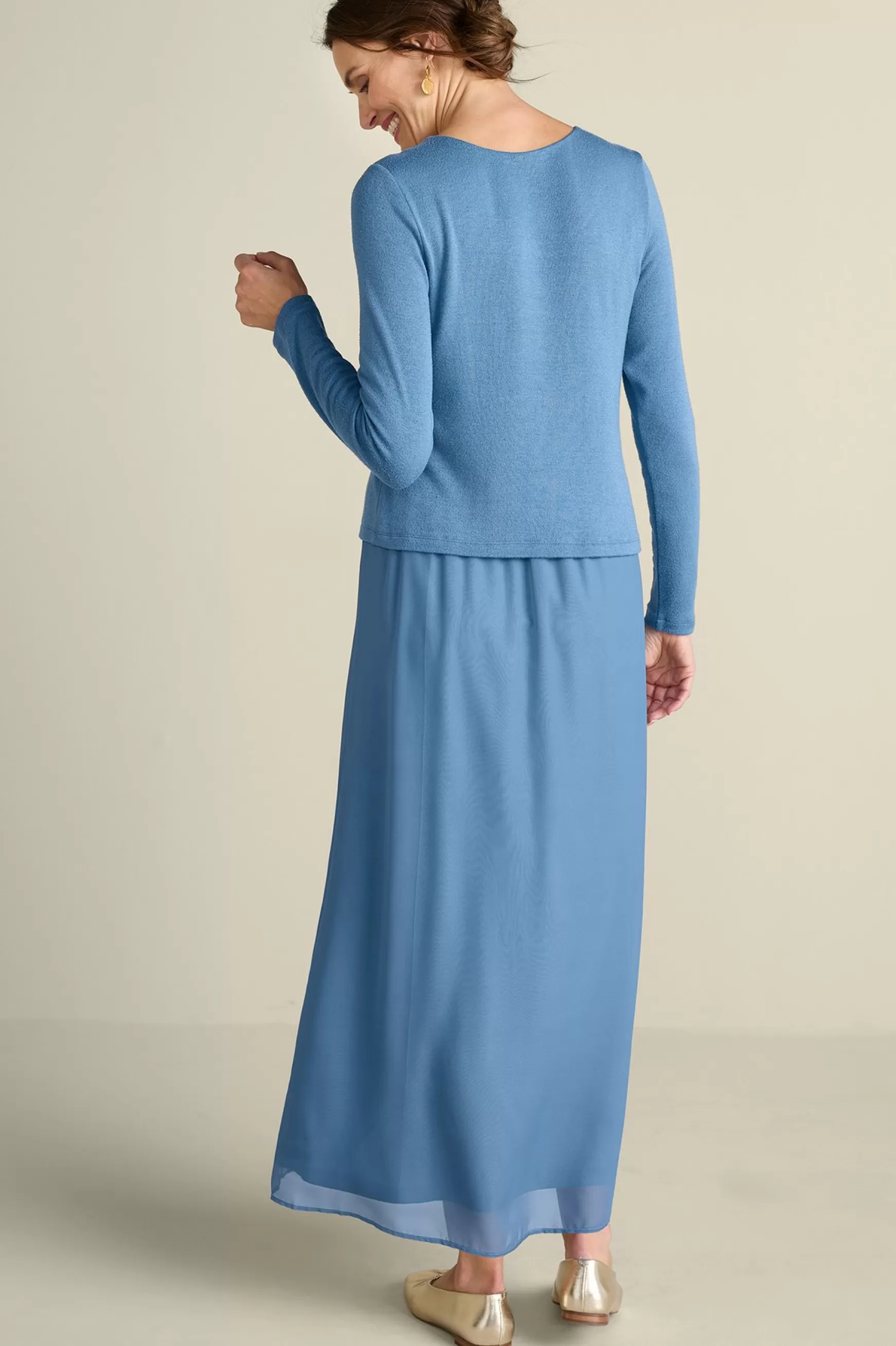 Soft Surroundings solids | maxi-Cassie Dress