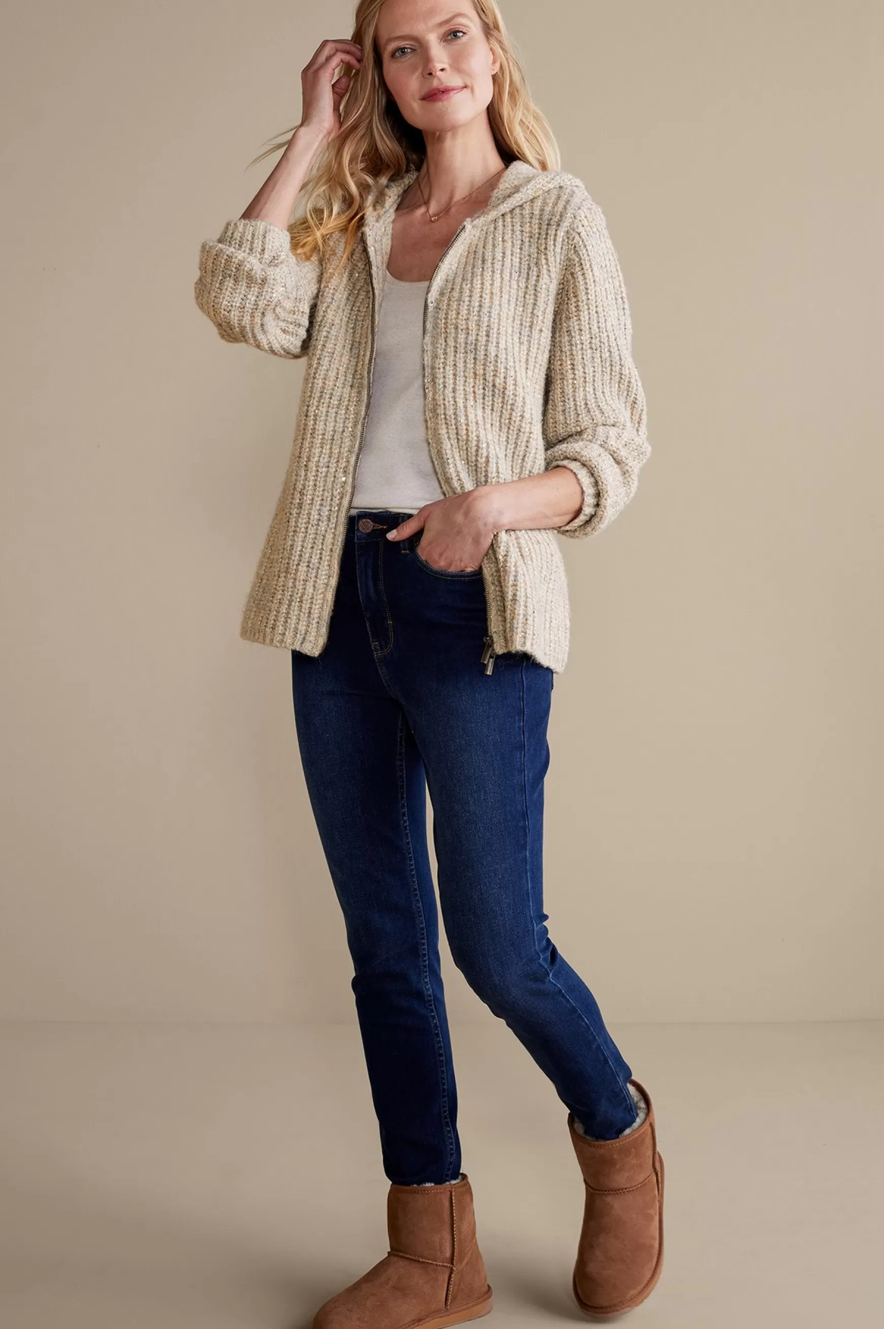 Soft Surroundings Everyday Styles | Sweaters & Cardigans-Chandra Sequin Cardigan