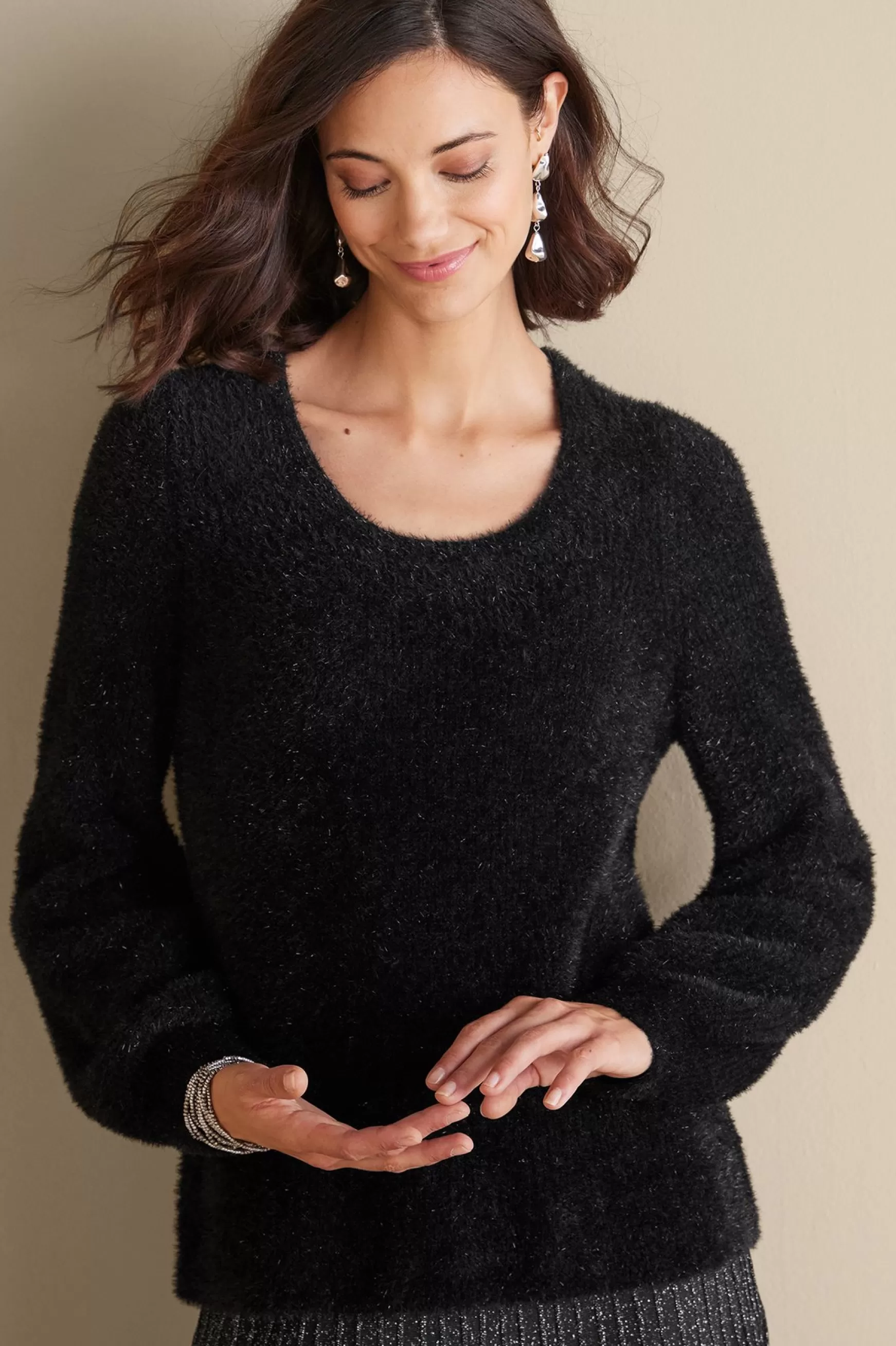 Soft Surroundings Sweaters & Cardigans | long sleeve-Ciara Sparkle Sweater