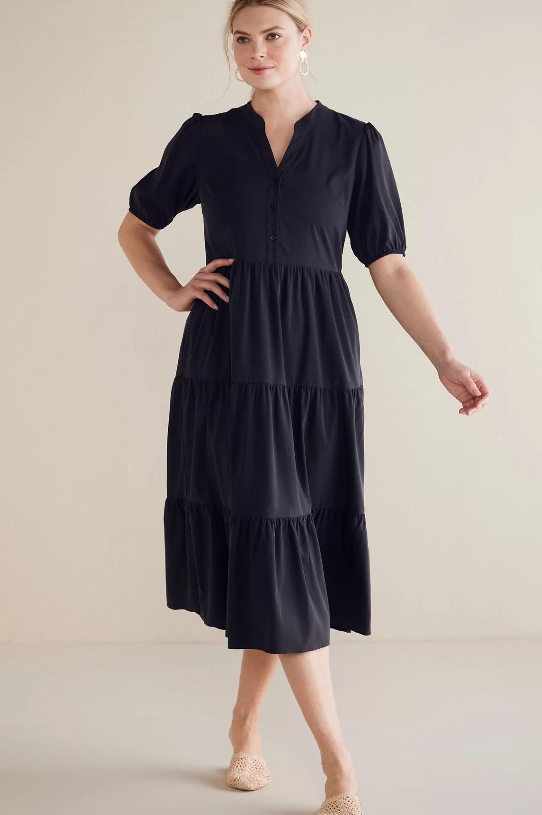 Soft Surroundings solids | mid-length-Claudia Midi Dress