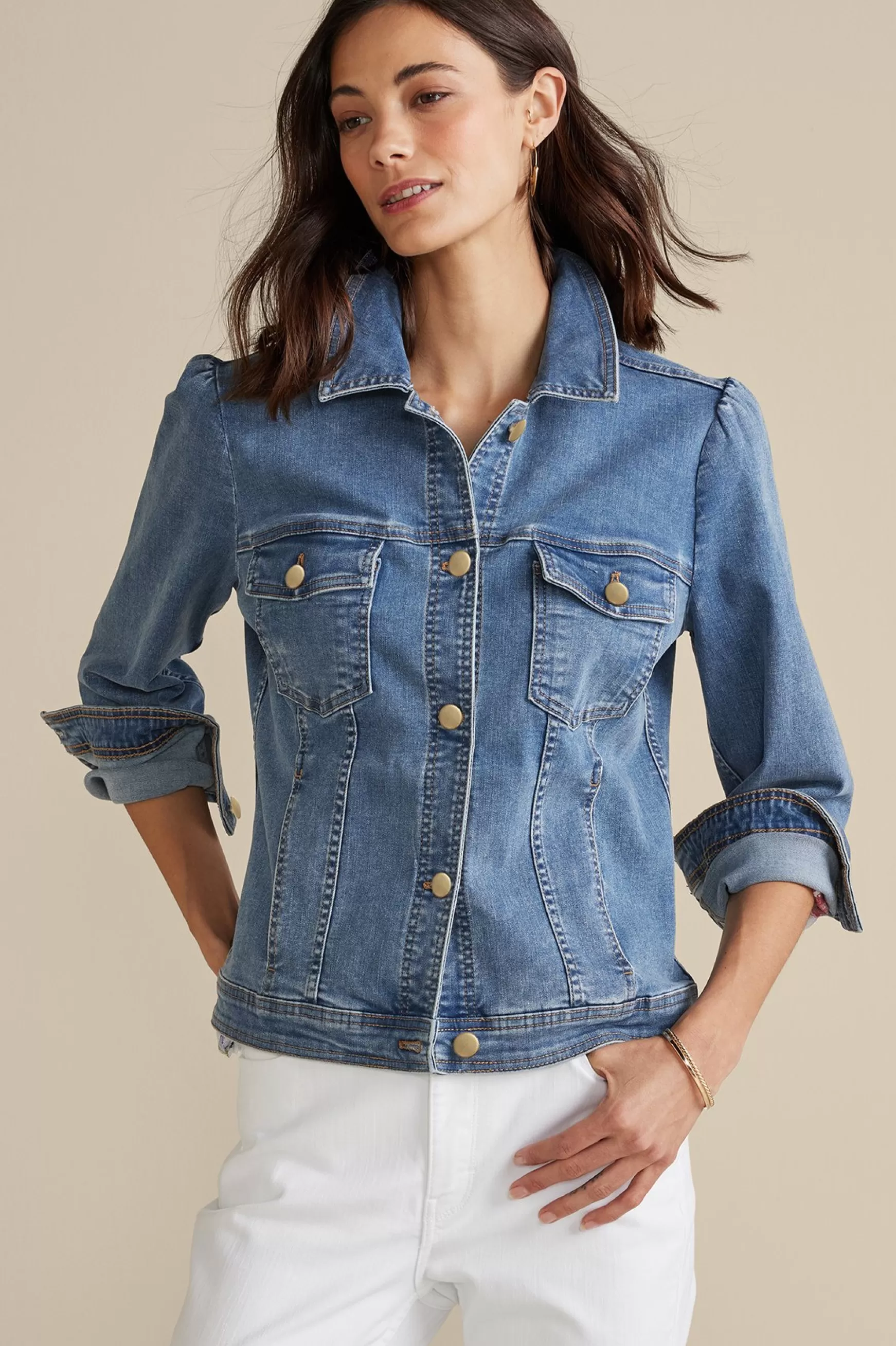 Soft Surroundings Into The Blues | Vacation Shop-Diana Shapely Denim Jacket