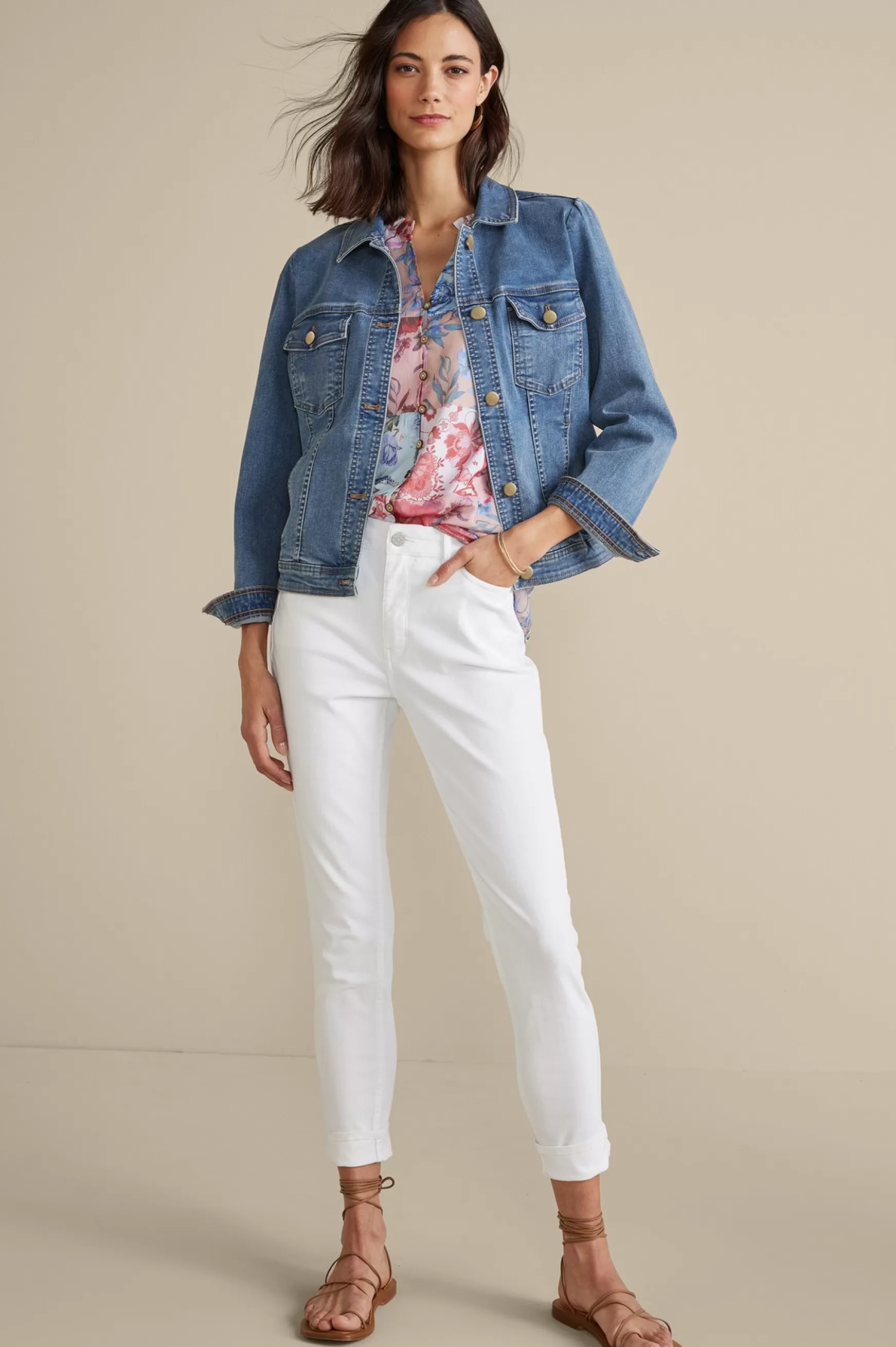 Soft Surroundings Into The Blues | Vacation Shop-Diana Shapely Denim Jacket