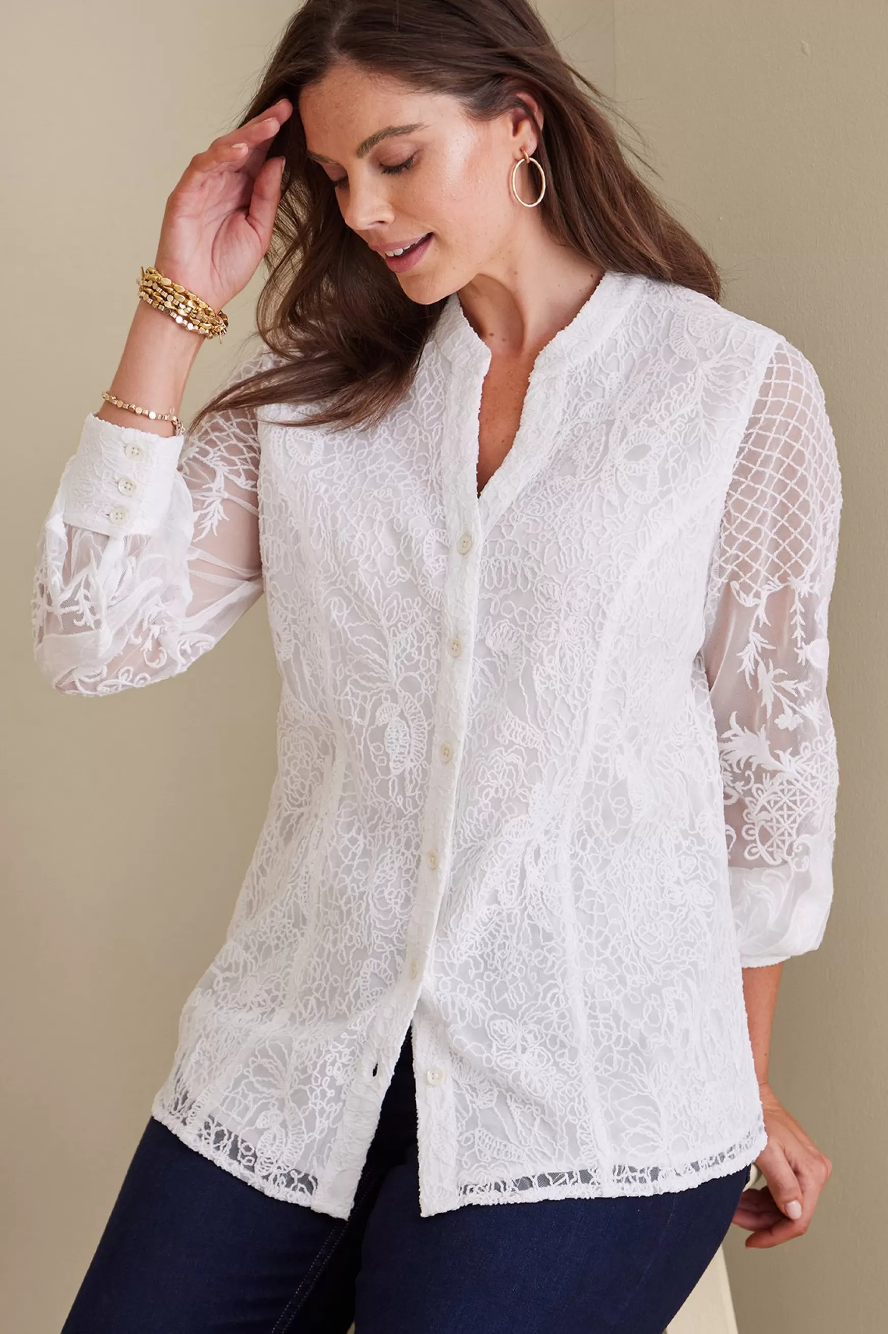 Soft Surroundings Feminine Flourish | Global Artistry-Fiori Top