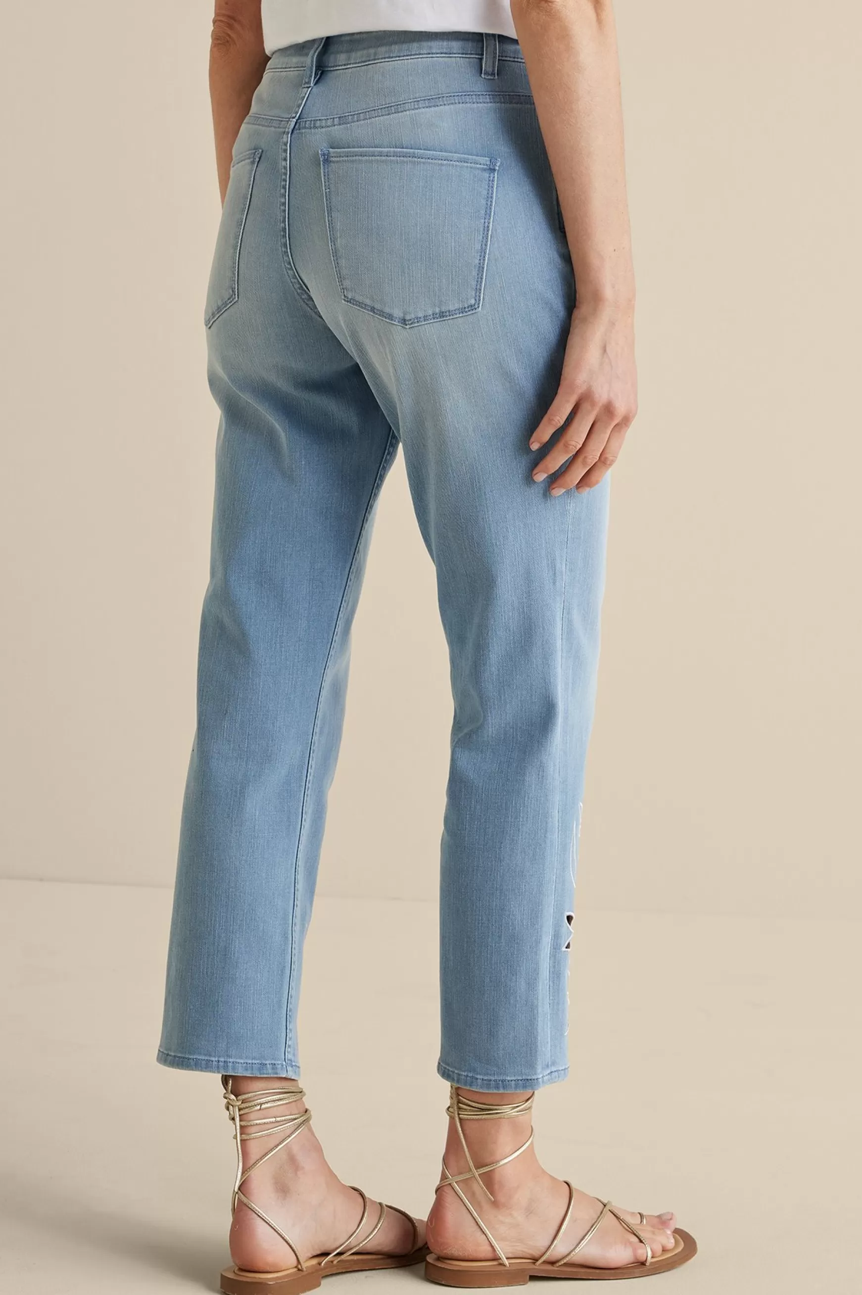 Soft Surroundings Feminine Flourish | Into The Blues-Gail Cropped Jeans