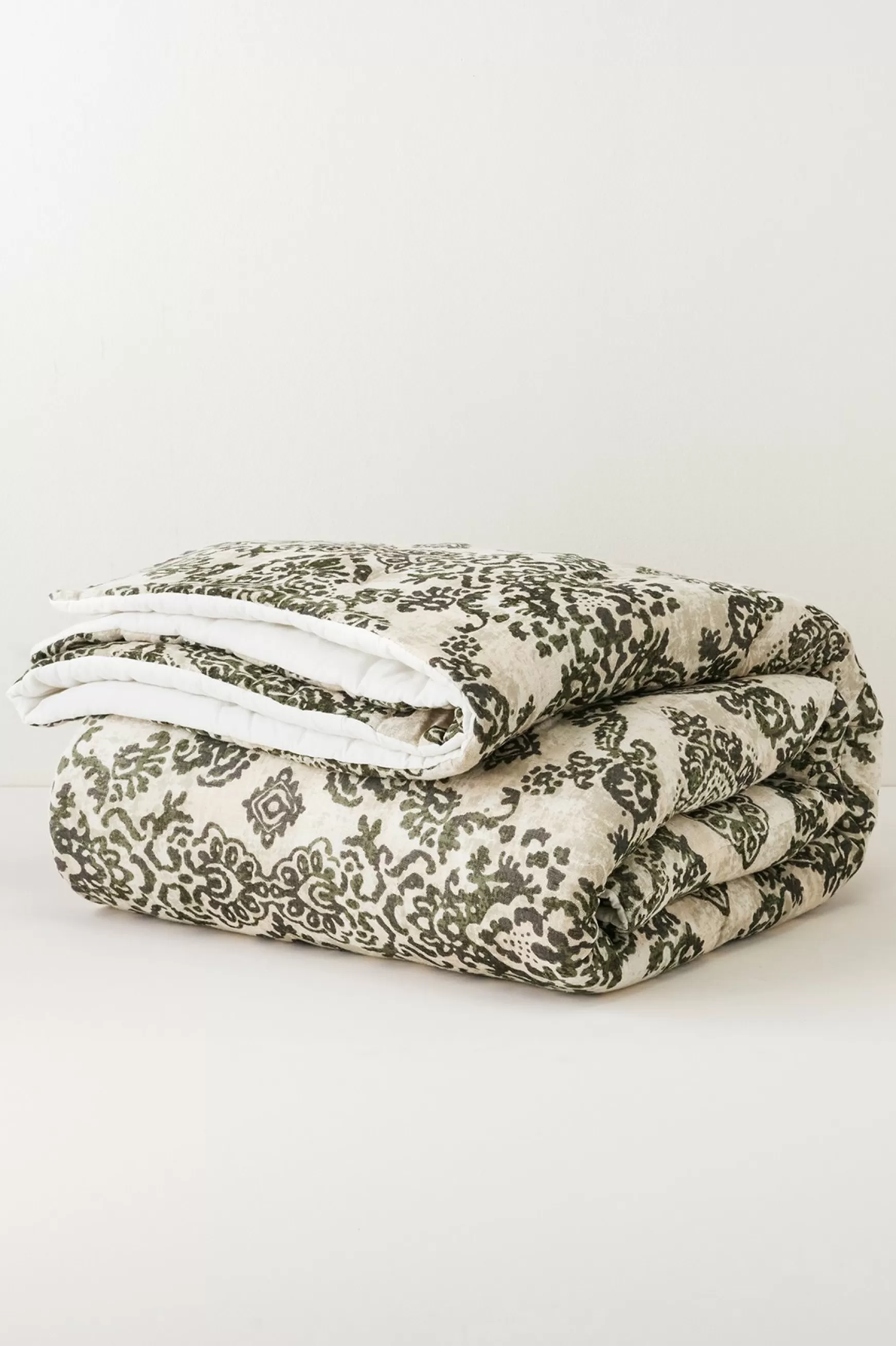 Soft Surroundings comforters-Haley Linen Printed Comforter