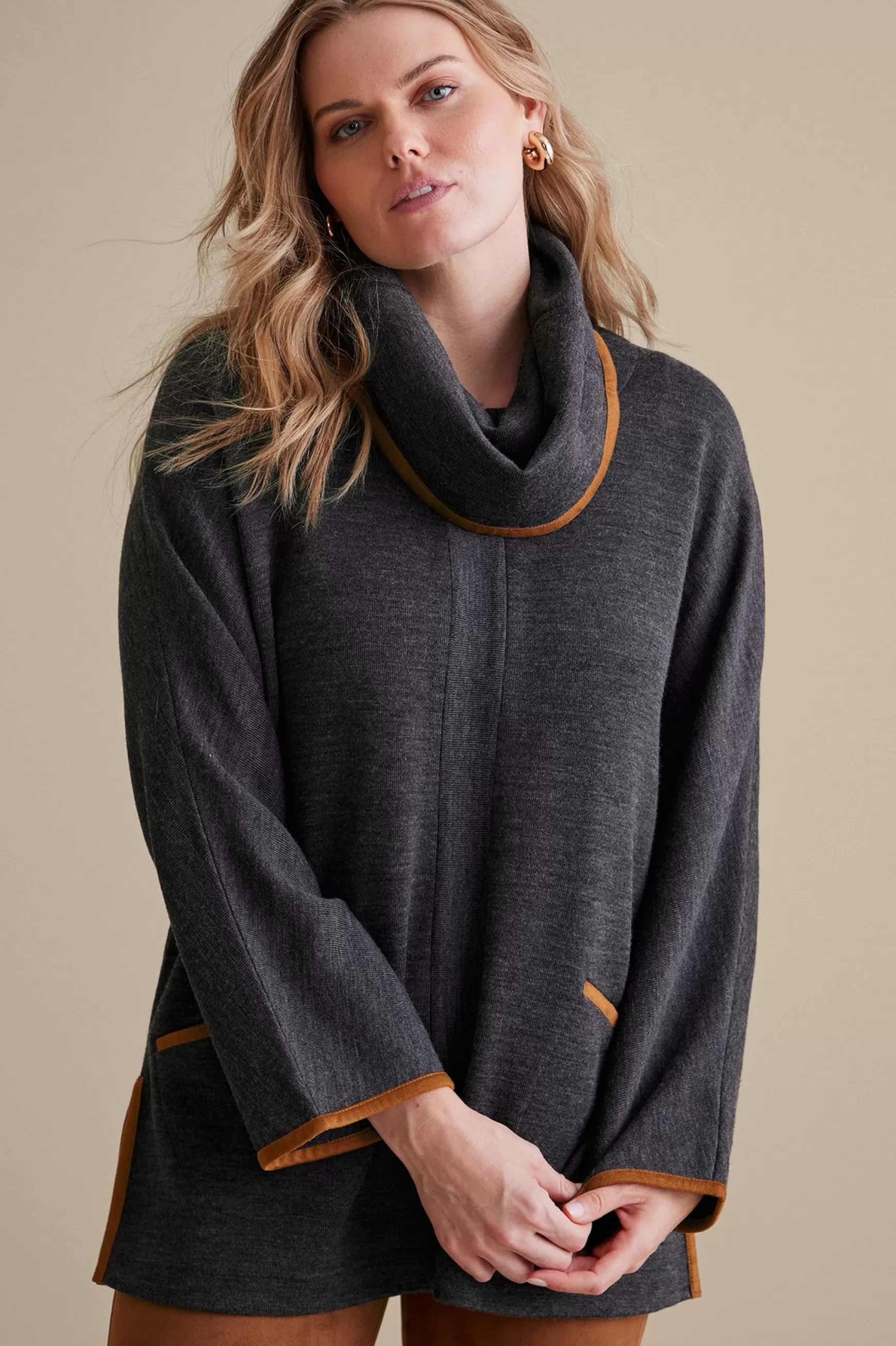 Soft Surroundings long sleeve | pullovers-Hanna Convertible Tunic