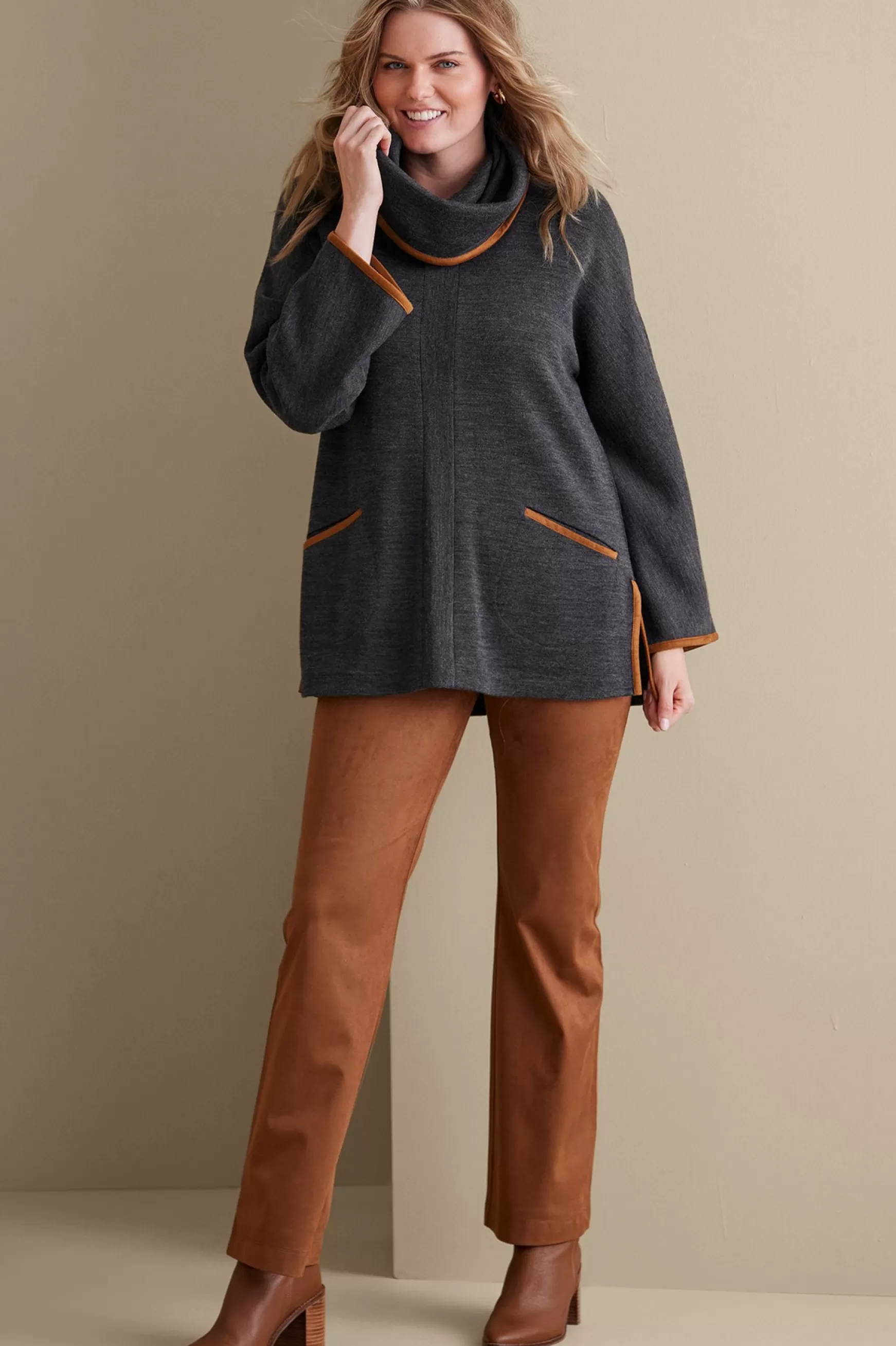 Soft Surroundings long sleeve | pullovers-Hanna Convertible Tunic