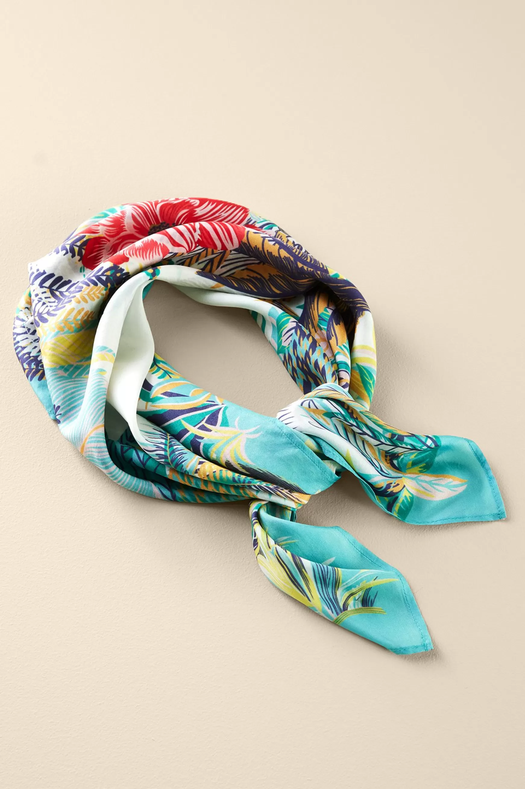 Soft Surroundings Scarves & Wraps-Jungle Leaves Silk Scarf