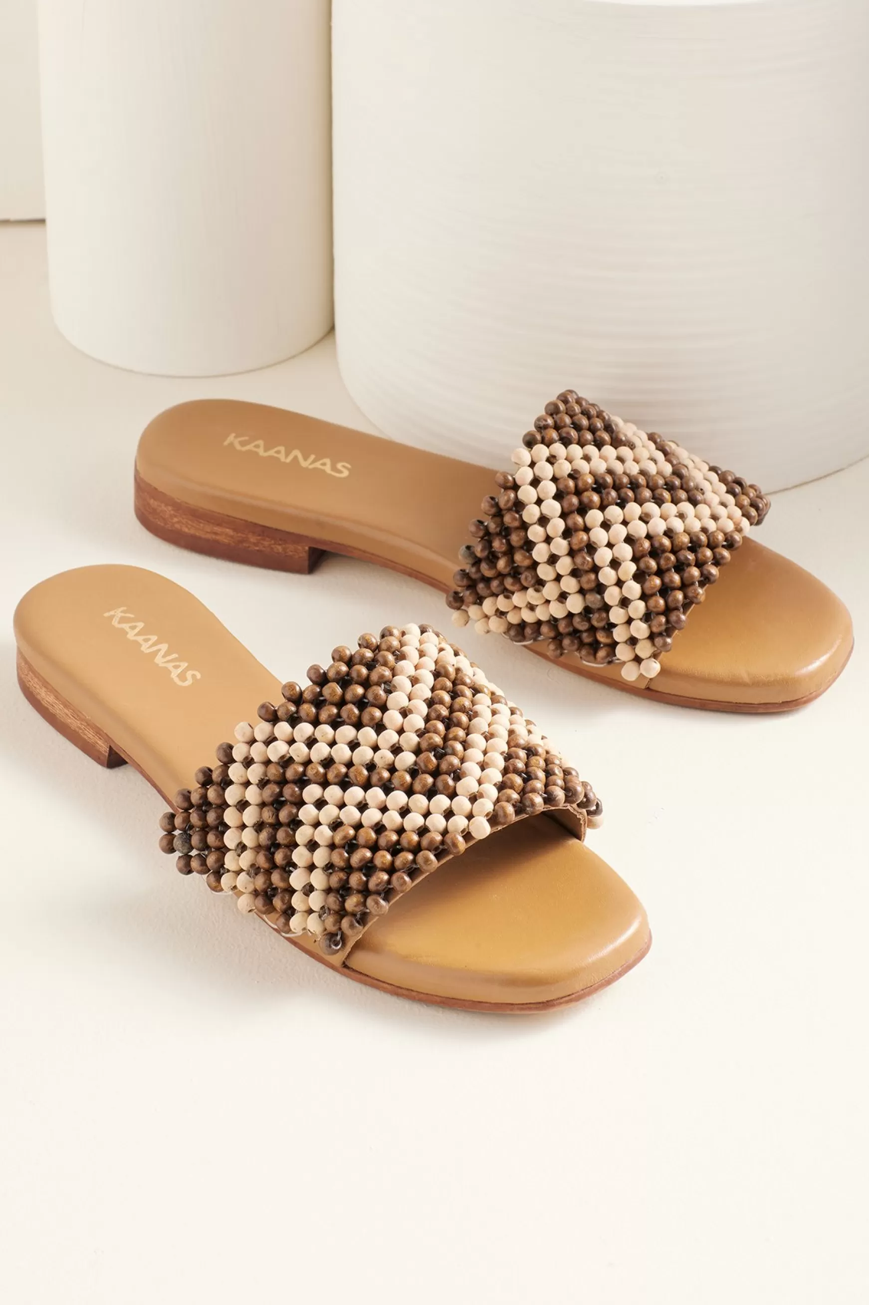 Soft Surroundings sandals | flats-KAANAS Alama Chevron Slide