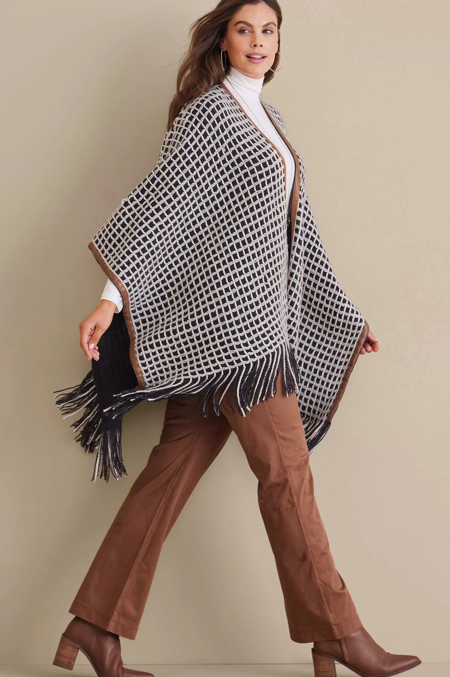 Soft Surroundings Scarves & Wraps-Kareli Plaid Topper