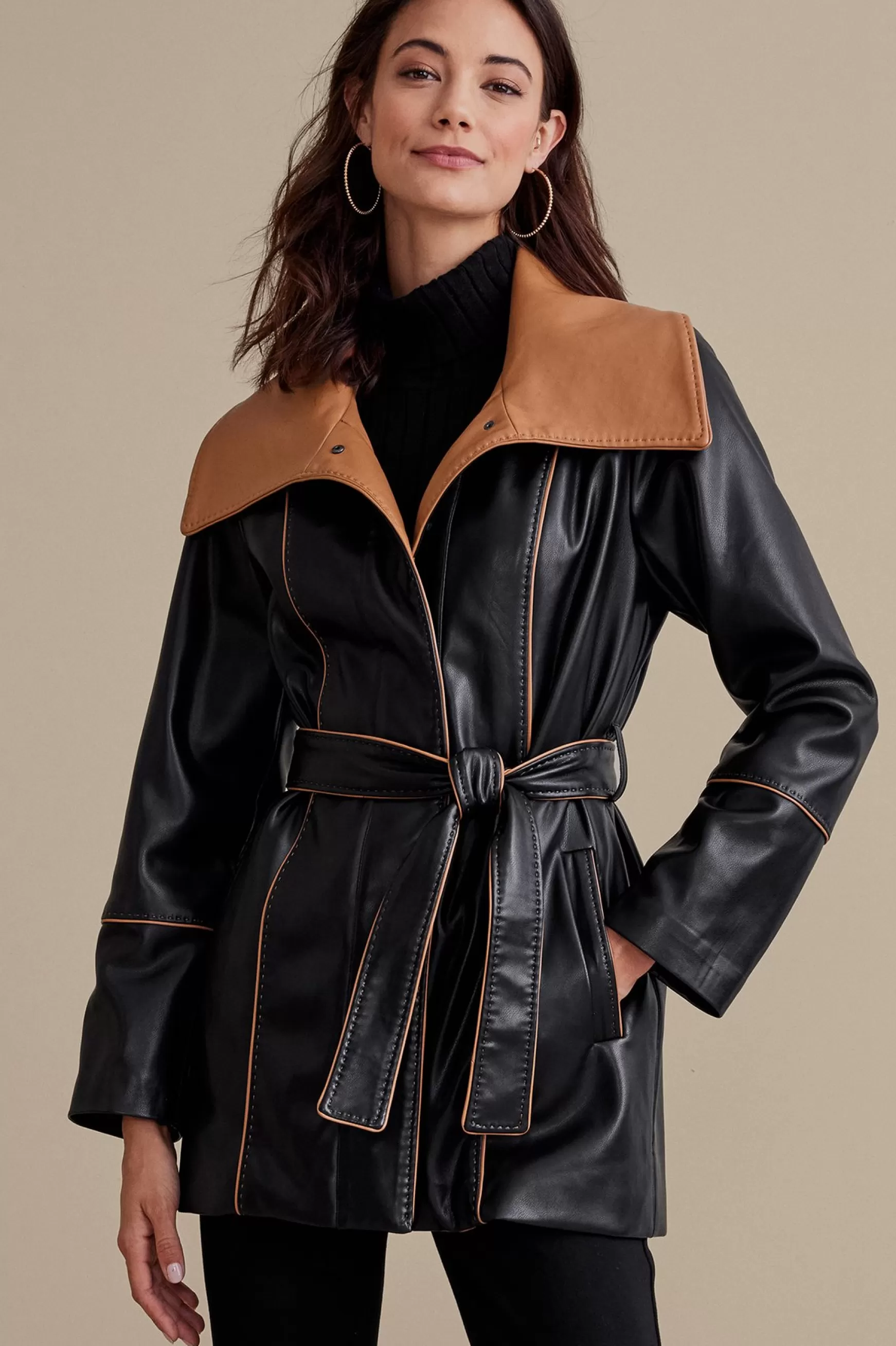 Soft Surroundings Jackets & Coats-Lausanne Faux Leather Jacket