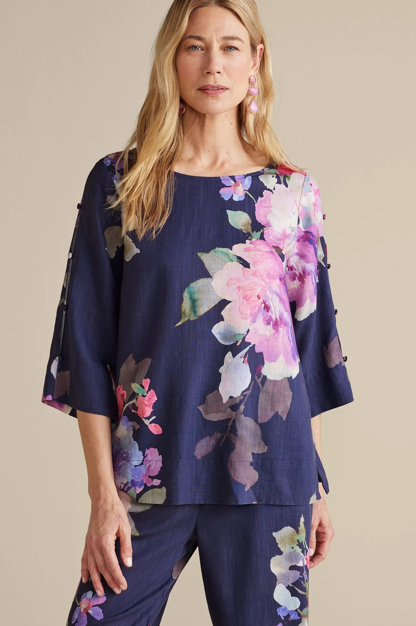 Soft Surroundings Into The Blues | Vacation Shop-Lizette Top