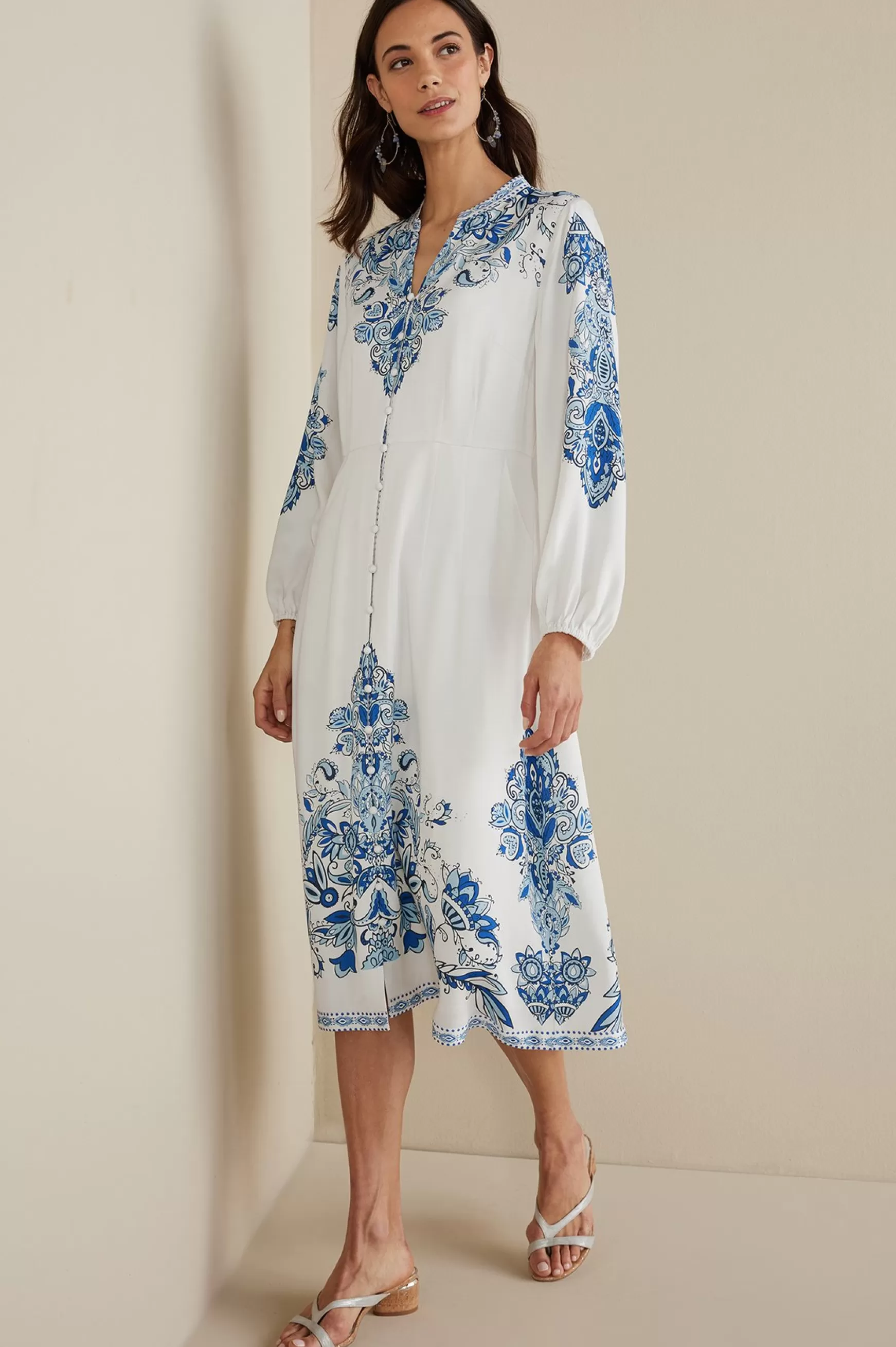 Soft Surroundings patterned | mid-length-Louise Midi Dress