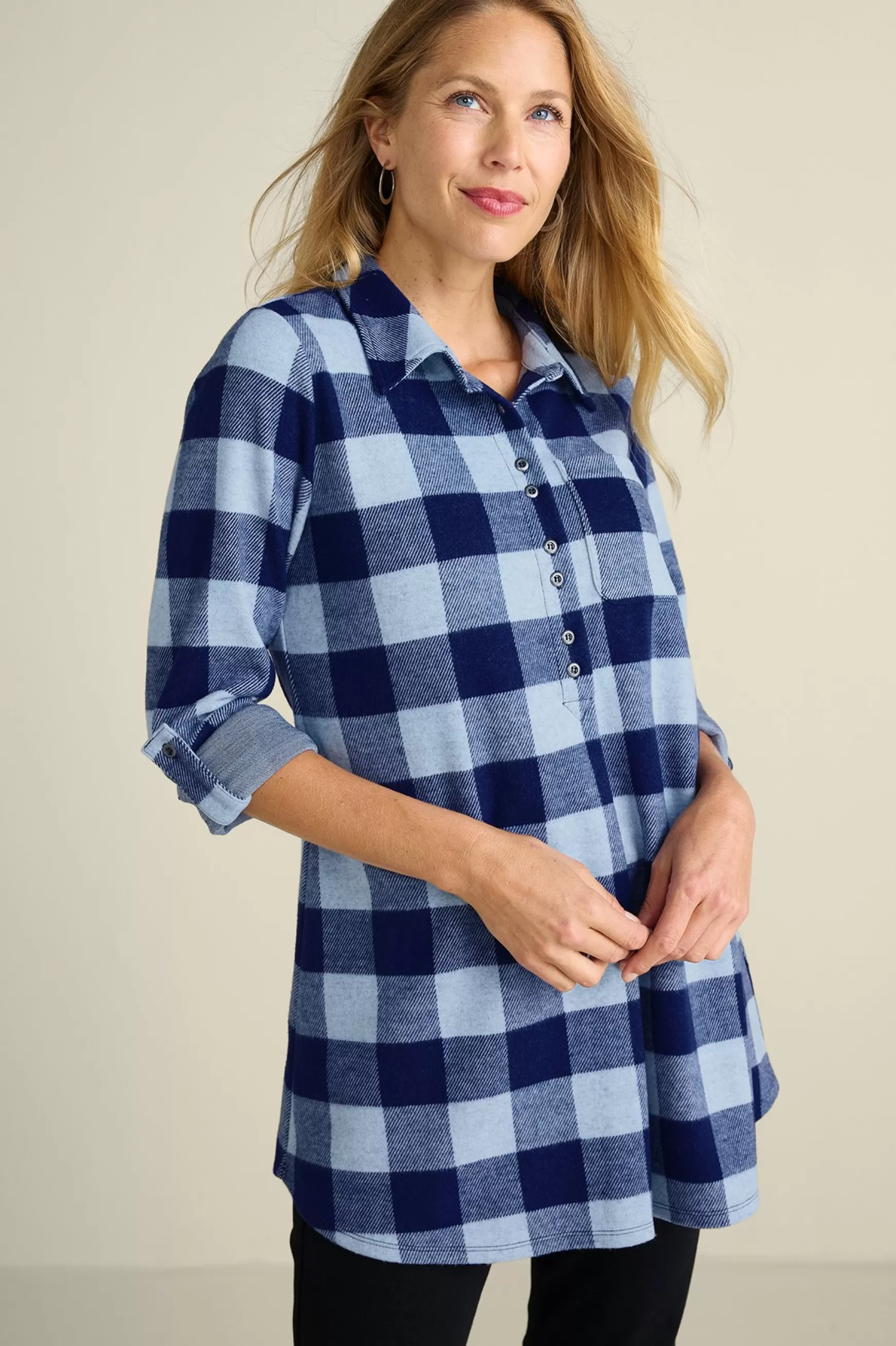 Soft Surroundings Everyday Styles | long sleeve-Mad About Plaid Tunic I