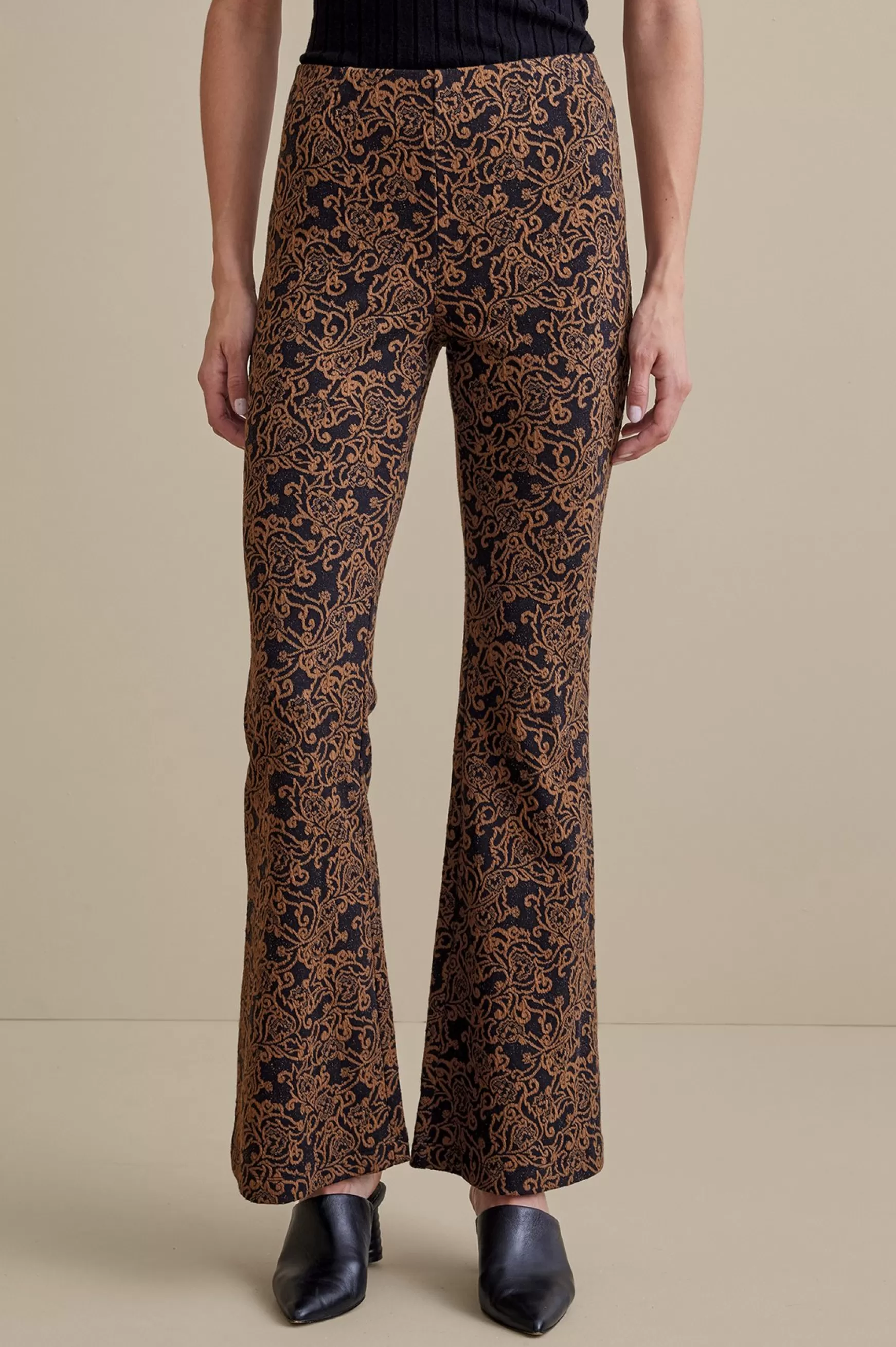 Soft Surroundings full length-Mara Jacquard Pants