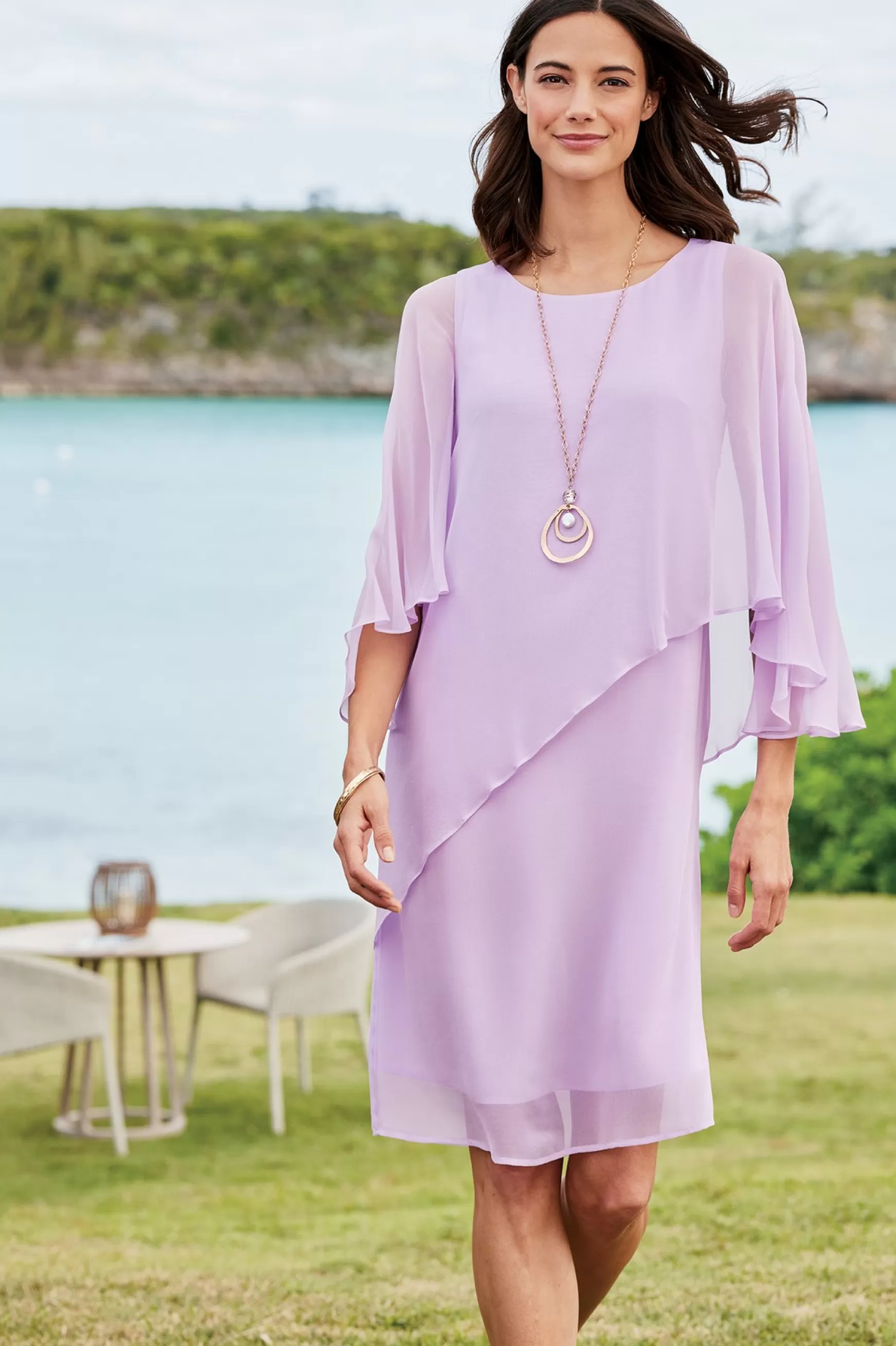 Soft Surroundings solids | short-Mariah Silk Dress