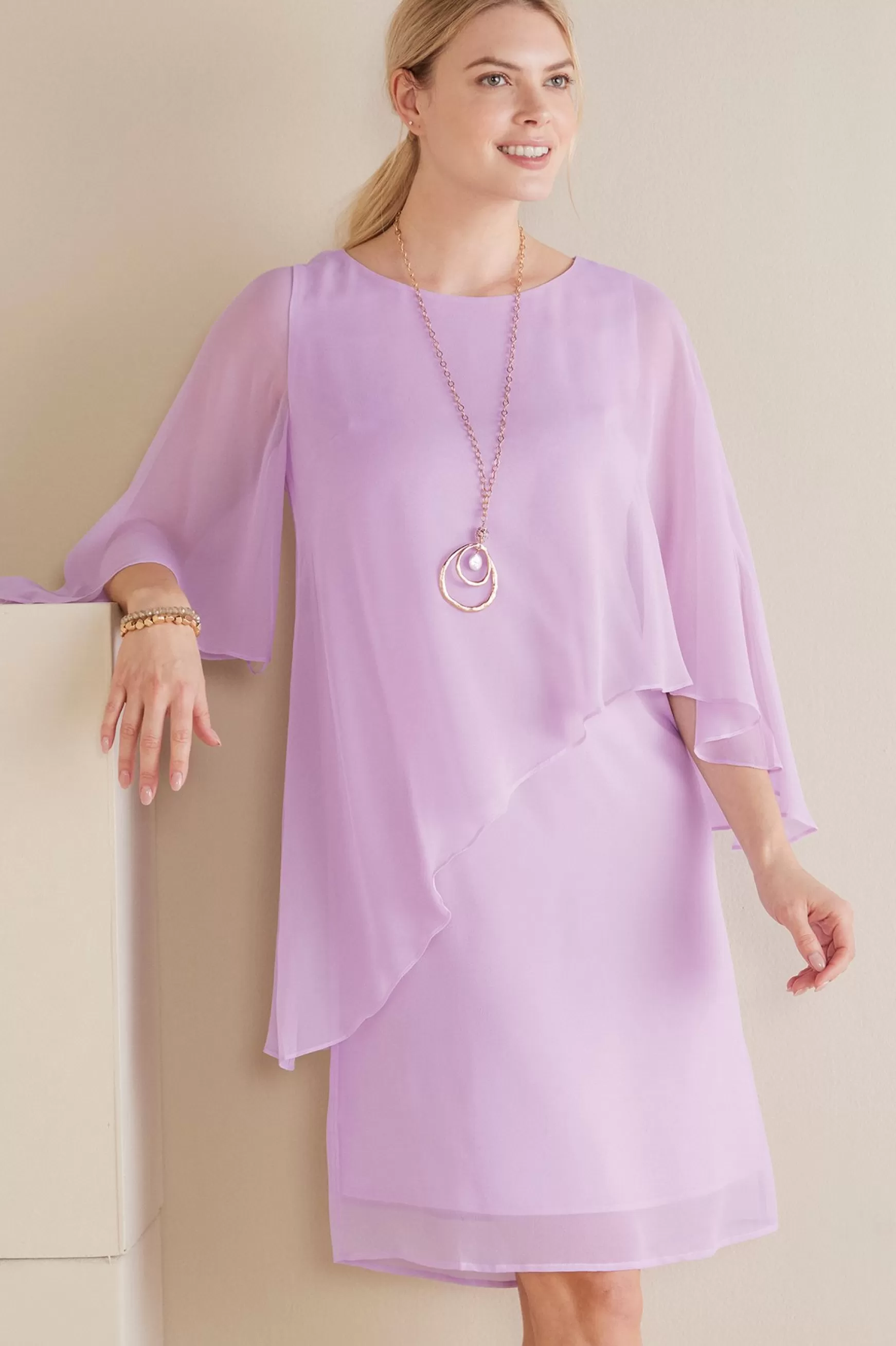 Soft Surroundings solids | short-Mariah Silk Dress