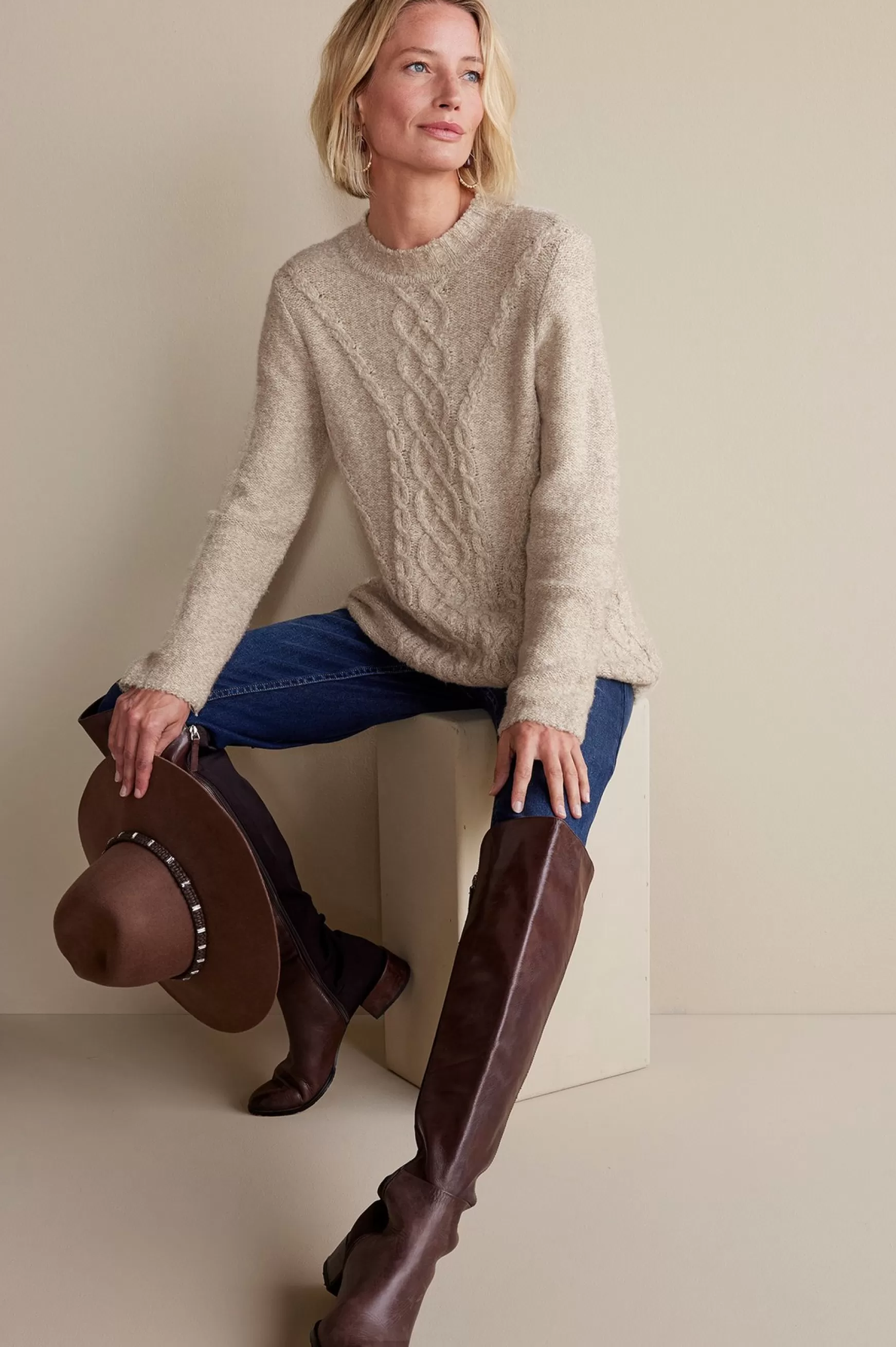 Soft Surroundings Sweaters & Cardigans | long sleeve-Marianna Cable Sweater