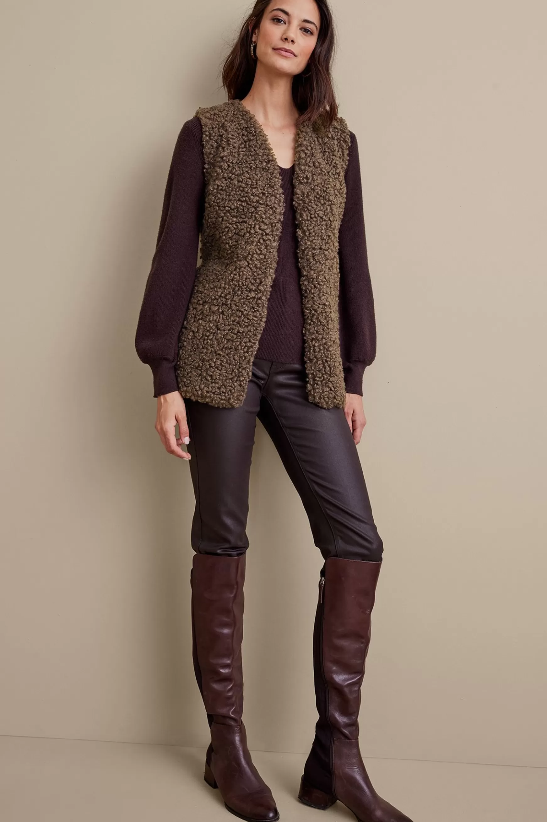 Soft Surroundings Jackets & Coats | vest-Maribo Shearling Vest