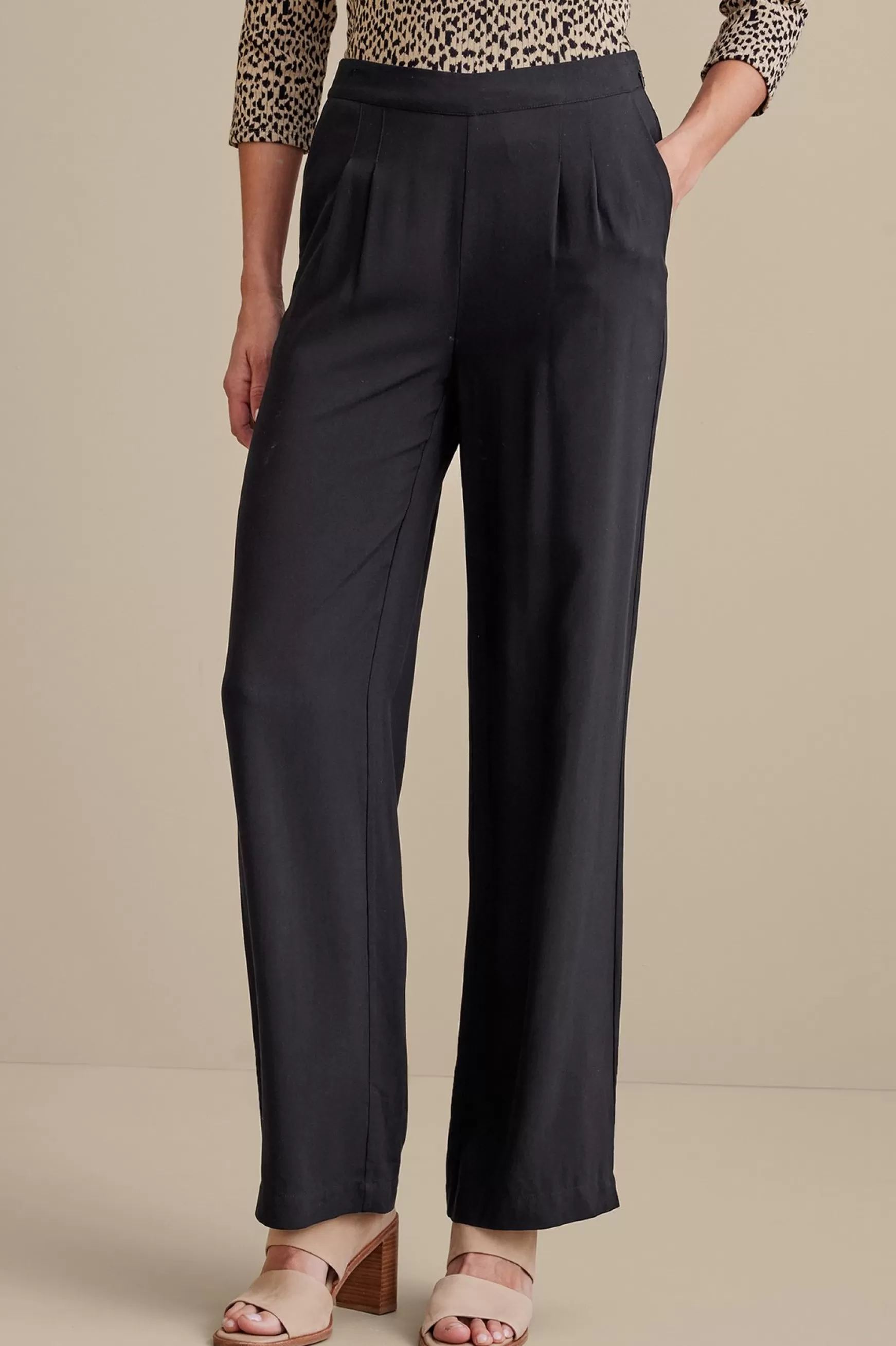 Soft Surroundings full length | wide leg-Melita Wide Leg Pants