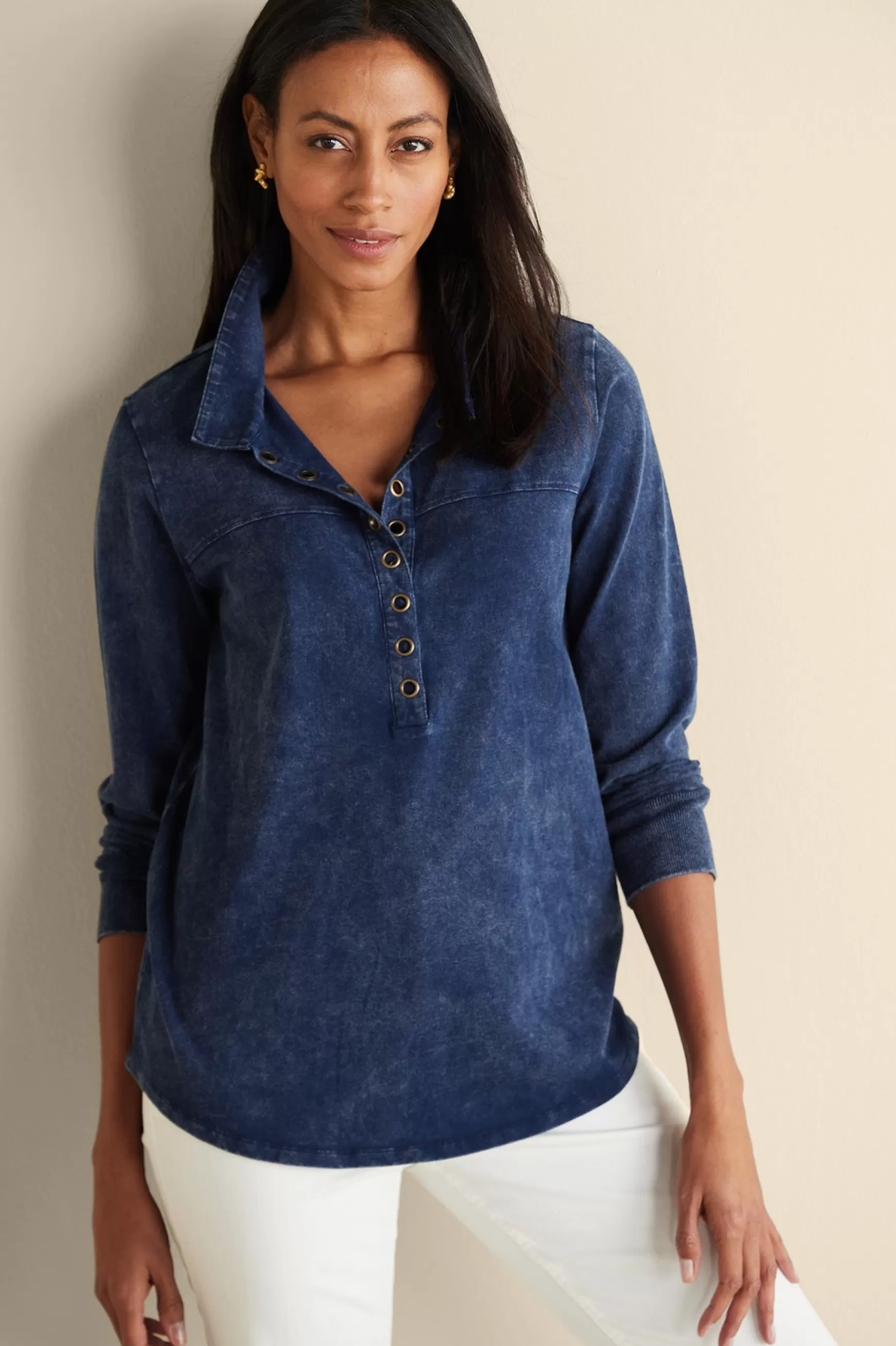 Soft Surroundings Into The Blues | Wear Now Styles-Neera Washed Tunic