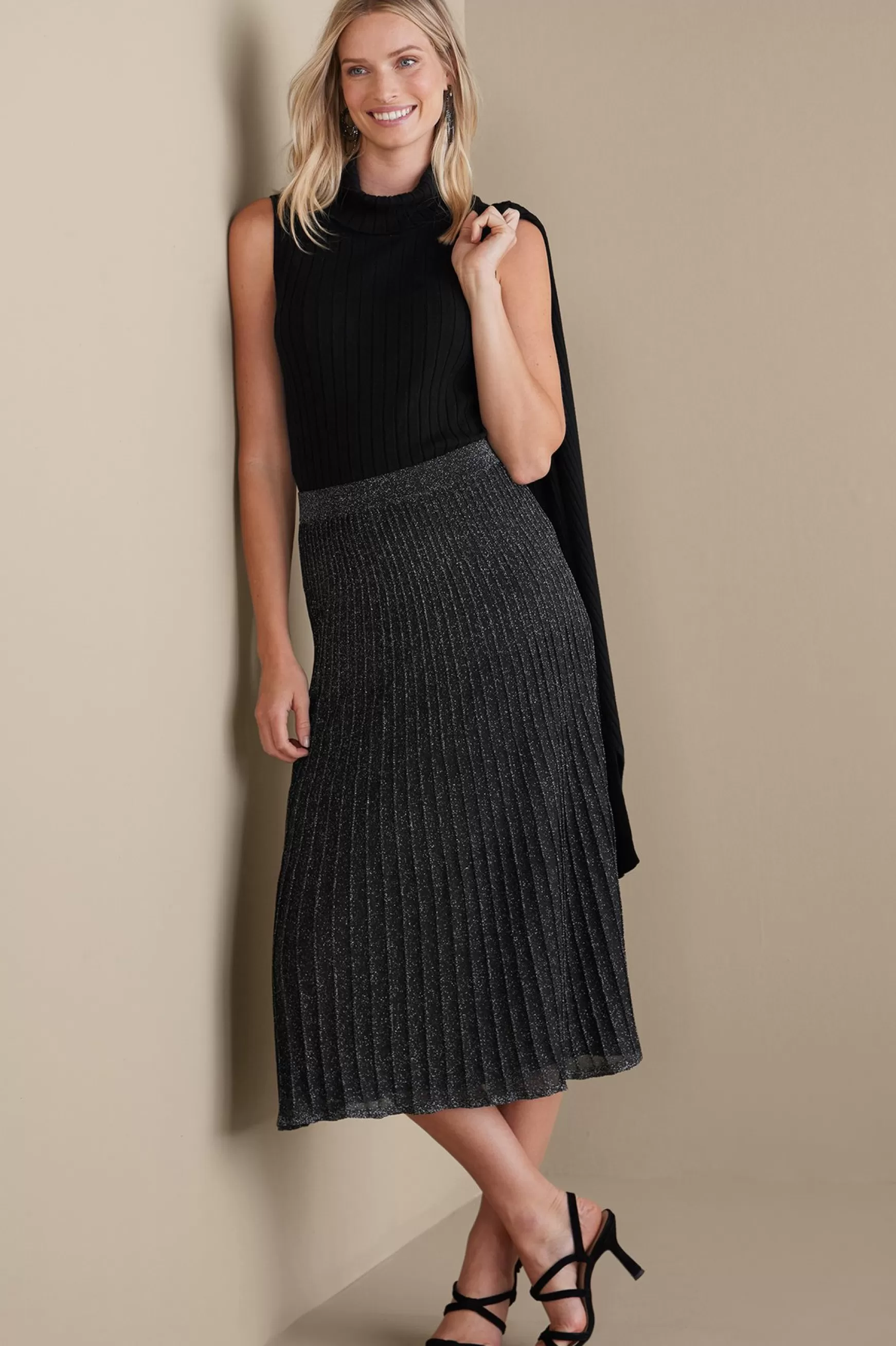 Soft Surroundings Skirts-Nisha Knit Pleated Skirt