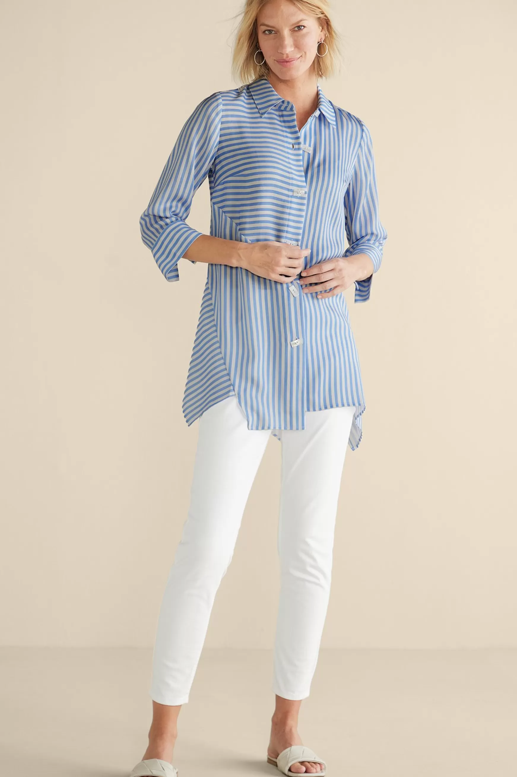 Soft Surroundings Into The Blues | Vacation Shop-On Pointe Shirt