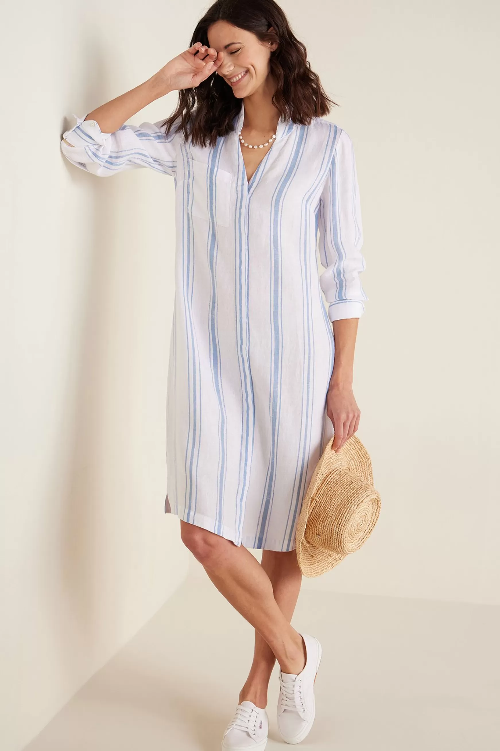 Soft Surroundings Linen Shop | vacation dresses-Petites Adalia Dress