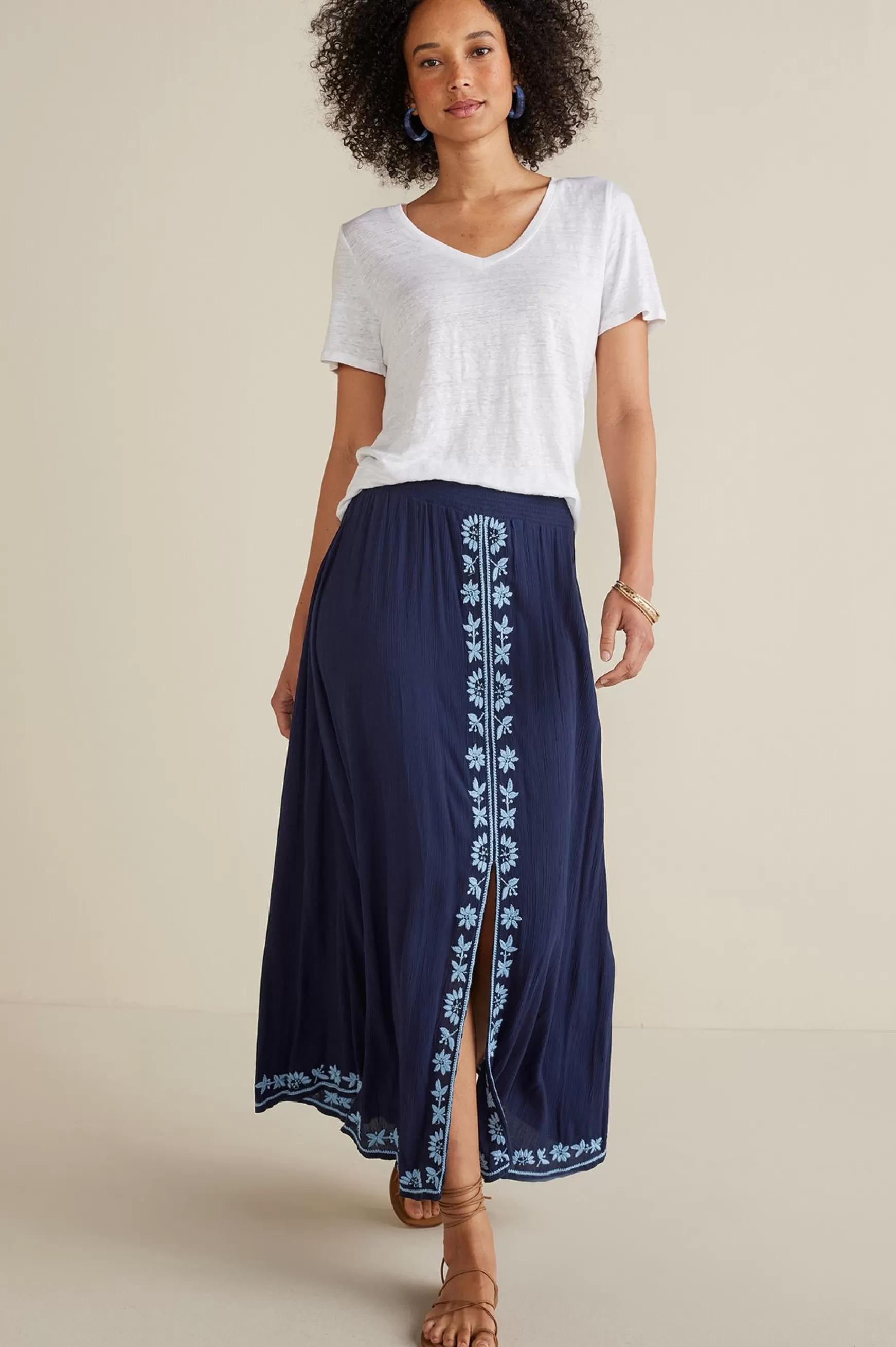 Soft Surroundings Into The Blues | Gauze Shop-Petites Adele Gauze Maxi Skirt