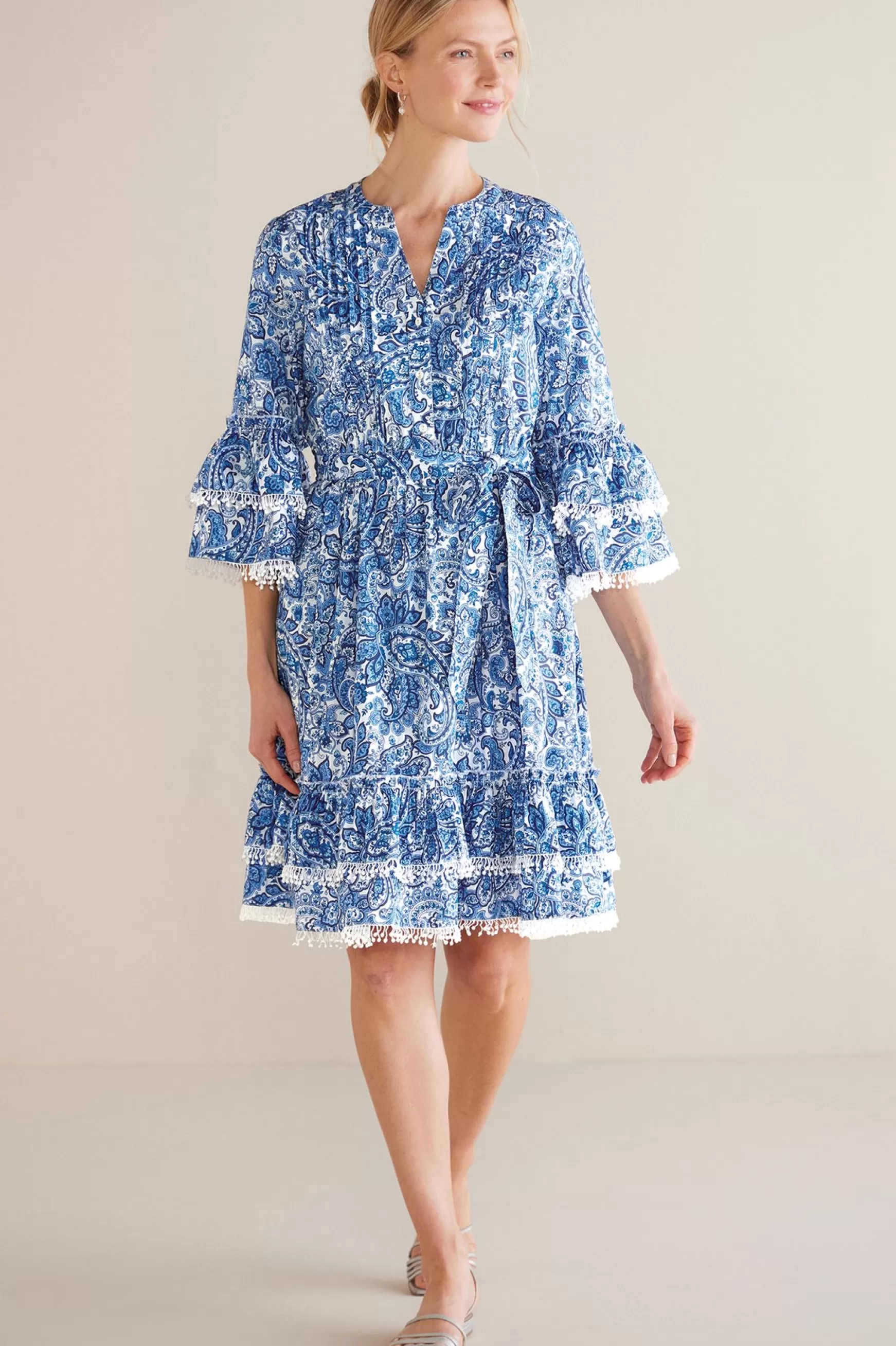 Soft Surroundings Into The Blues | Dresses-Petites Adeline Short Dress