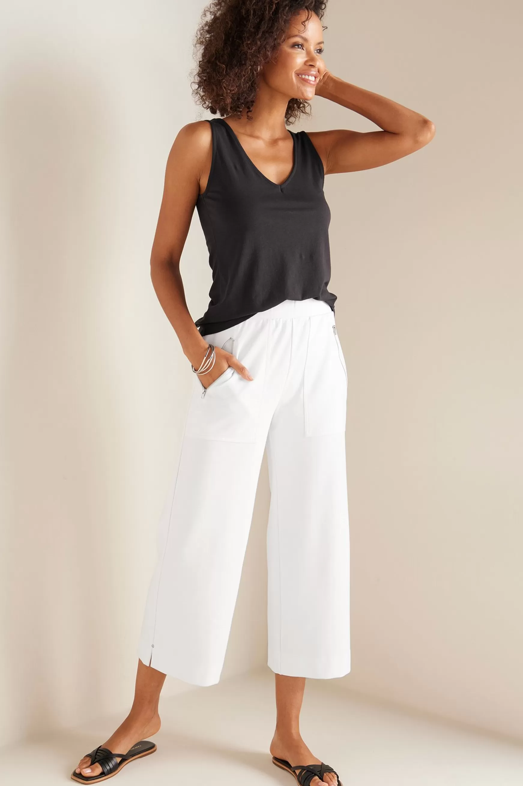 Soft Surroundings crops & capris | wide leg-Petites Caicos Knit Crop