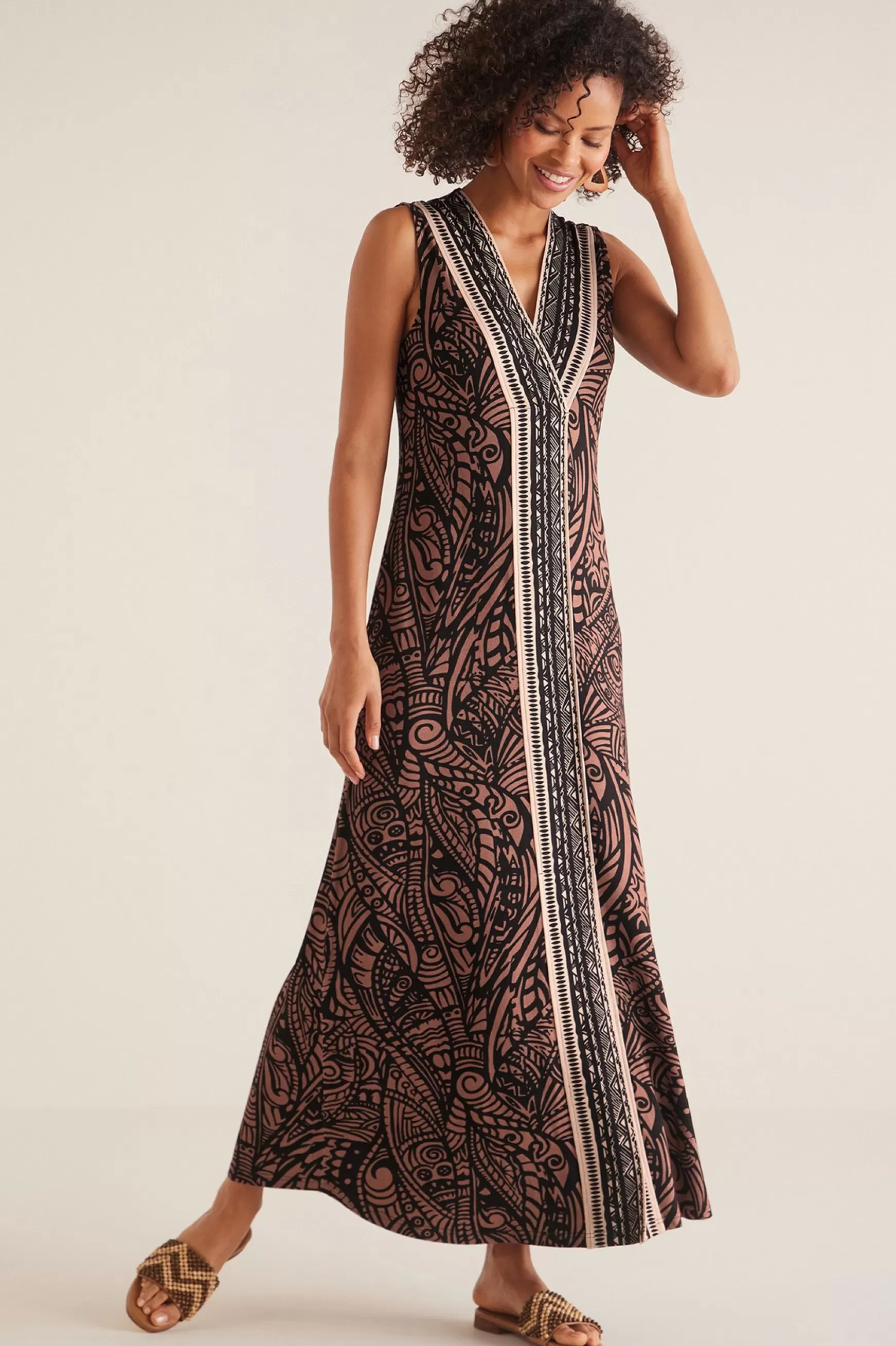 Soft Surroundings patterned | maxi-Petites Ikaria Dress