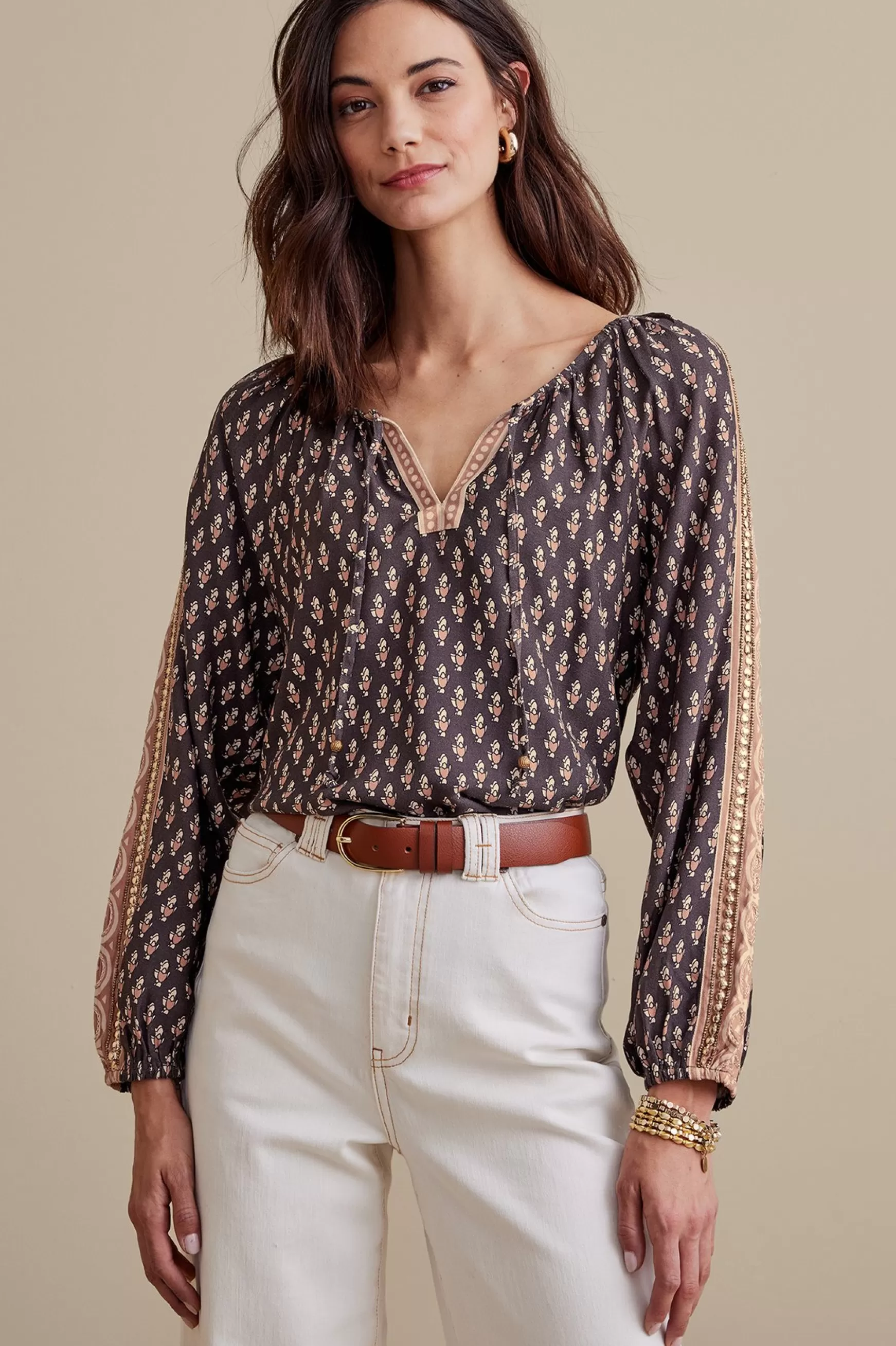 Soft Surroundings long sleeve | pullovers-Petites Jolene Blouse