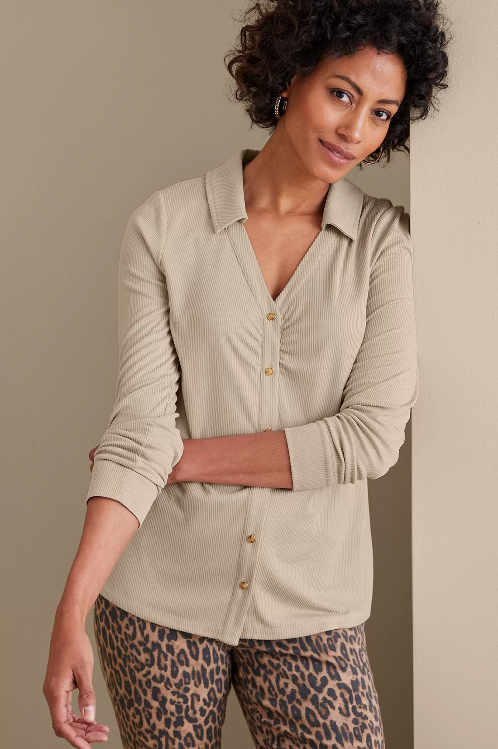 Soft Surroundings long sleeve | shirts-Petites Lindy Top