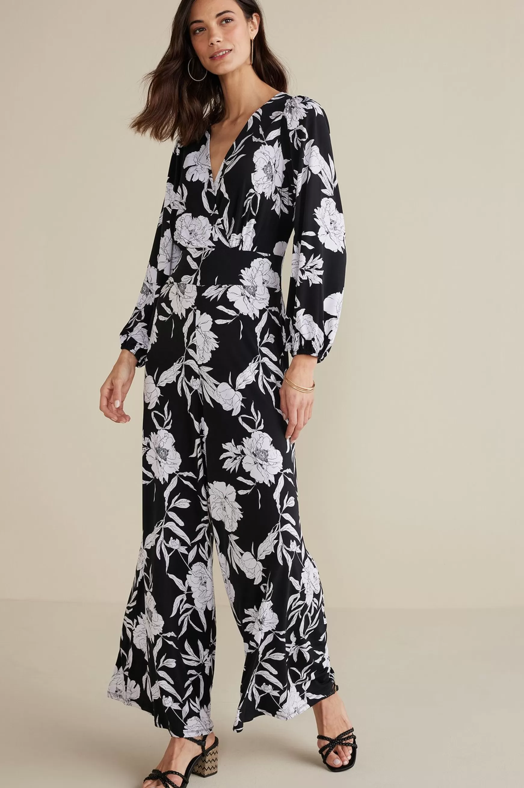 Soft Surroundings The Floral Shop | Dresses-Petites Penelope Long Sleeve Jumpsuit