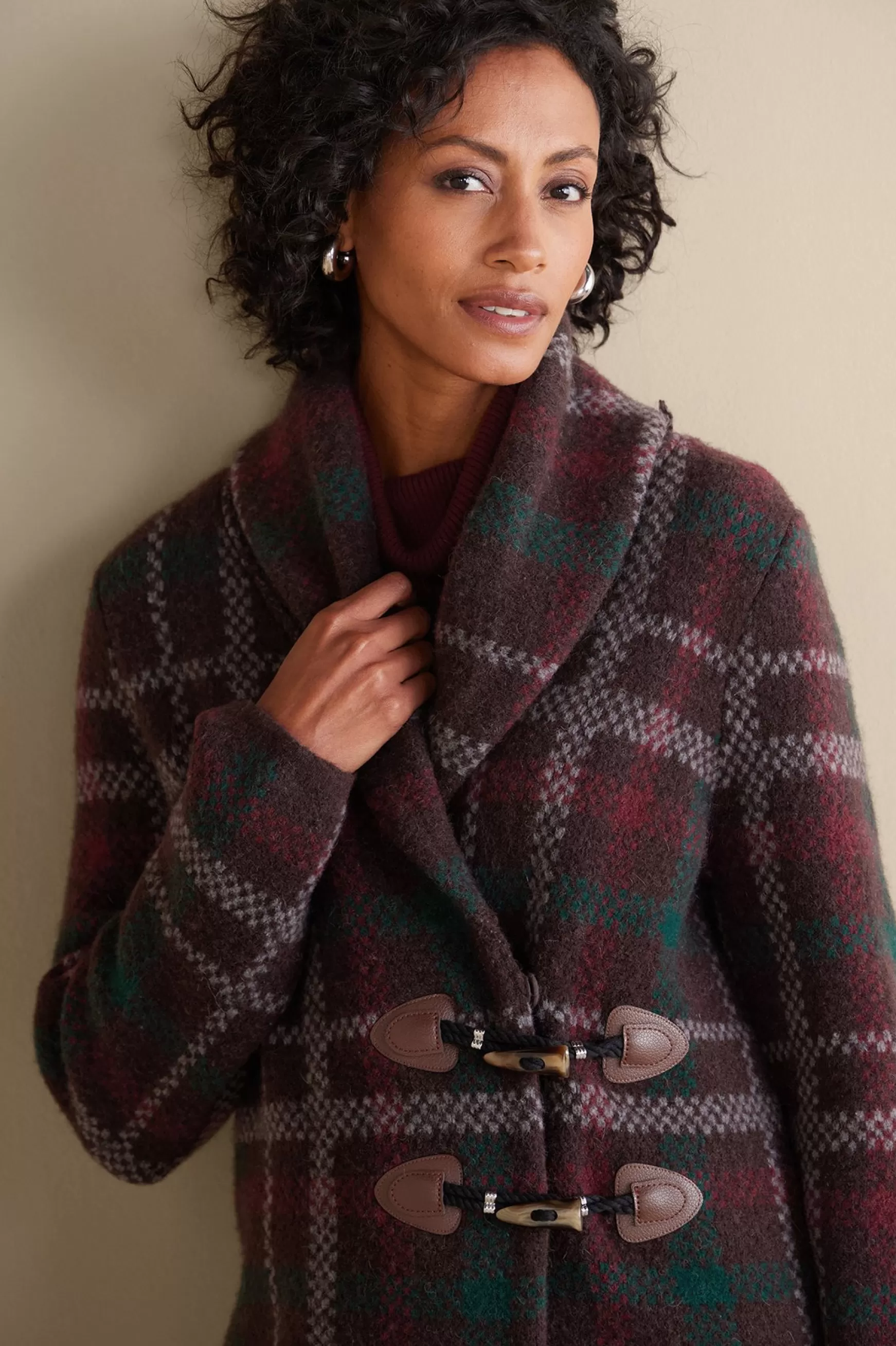 Soft Surroundings Jackets & Coats | Sweaters & Cardigans-Petites Plaid Sweater Coat