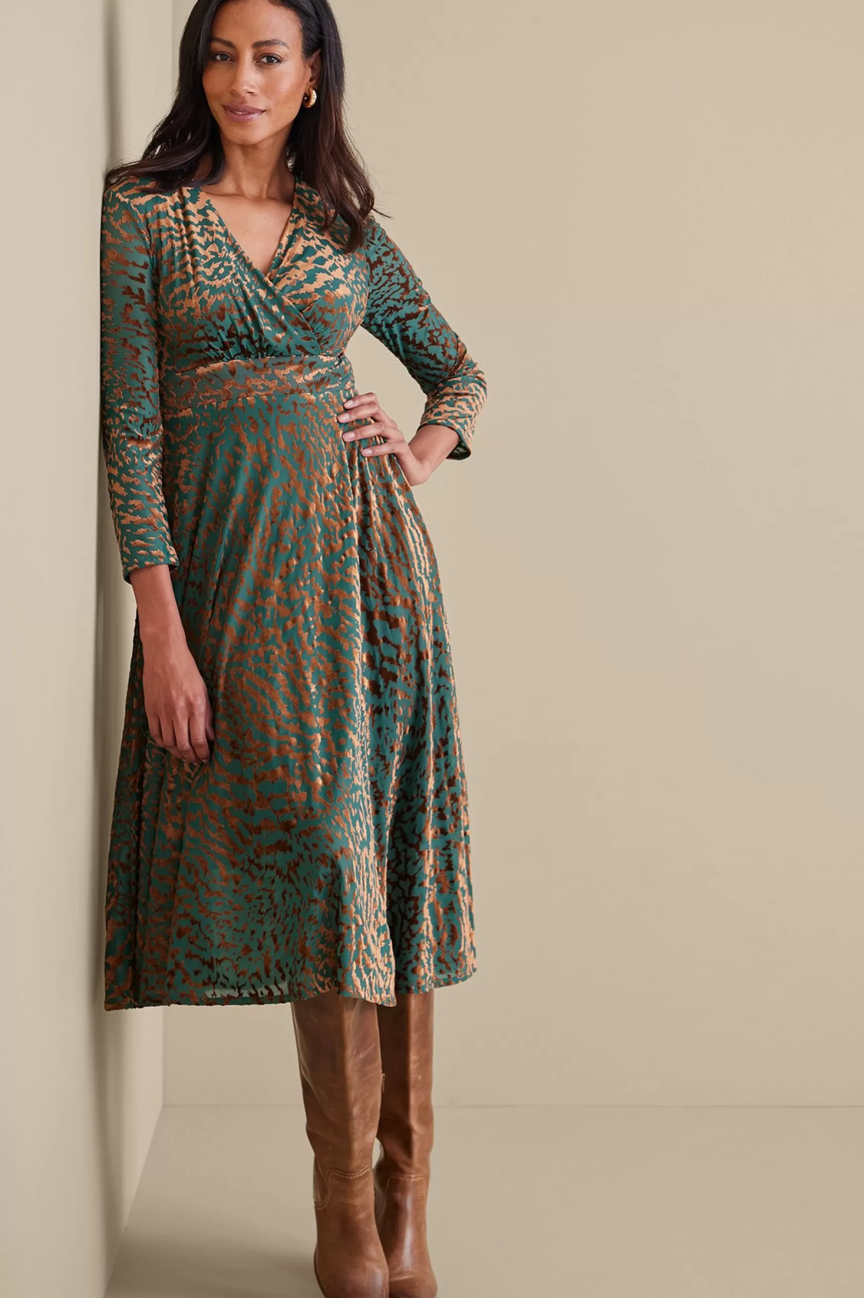 Soft Surroundings patterned | mid-length-Petites Shae Dress