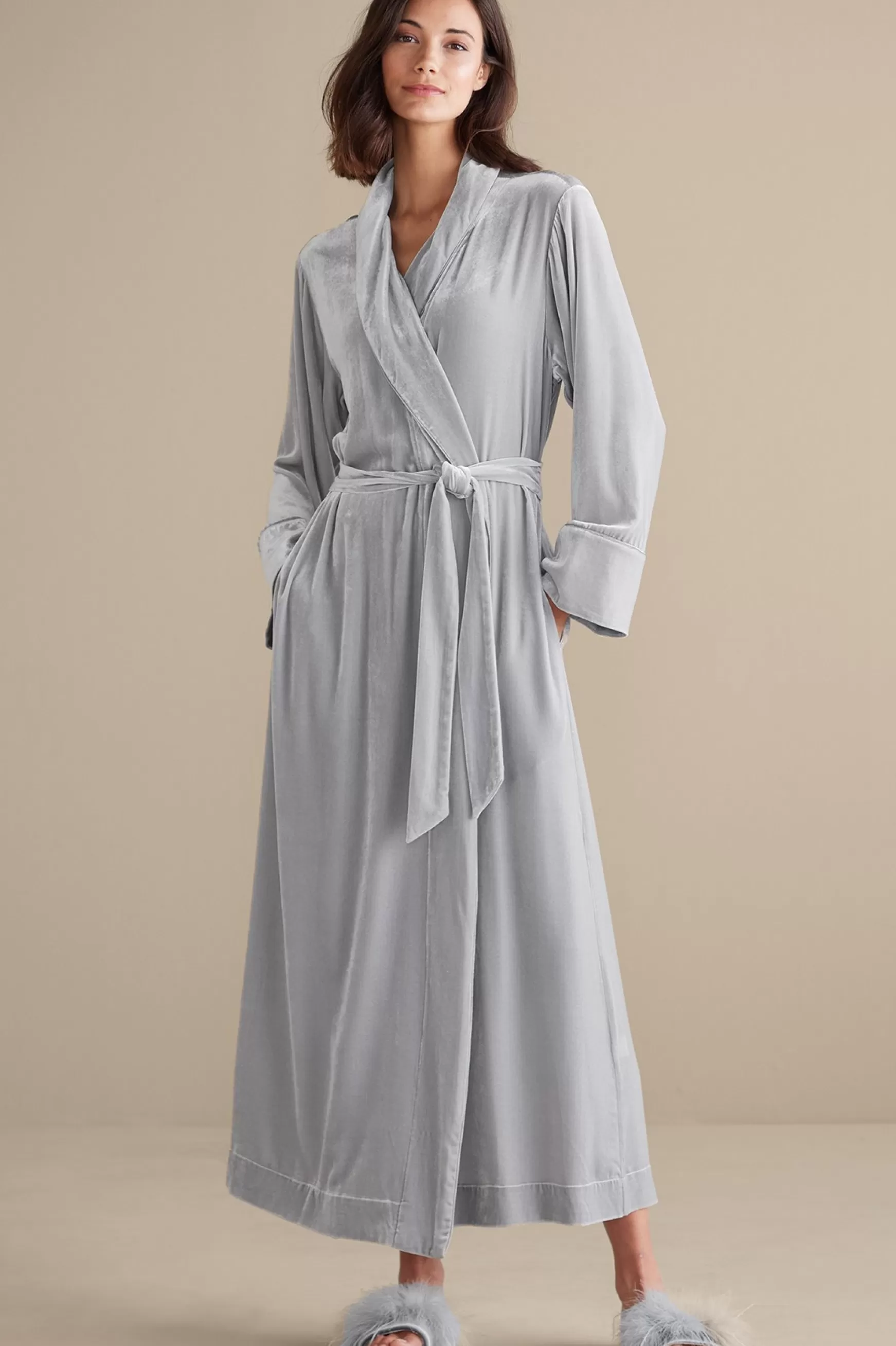 Soft Surroundings Sleepwear & Lounge-Petites Silk Velvet Robe