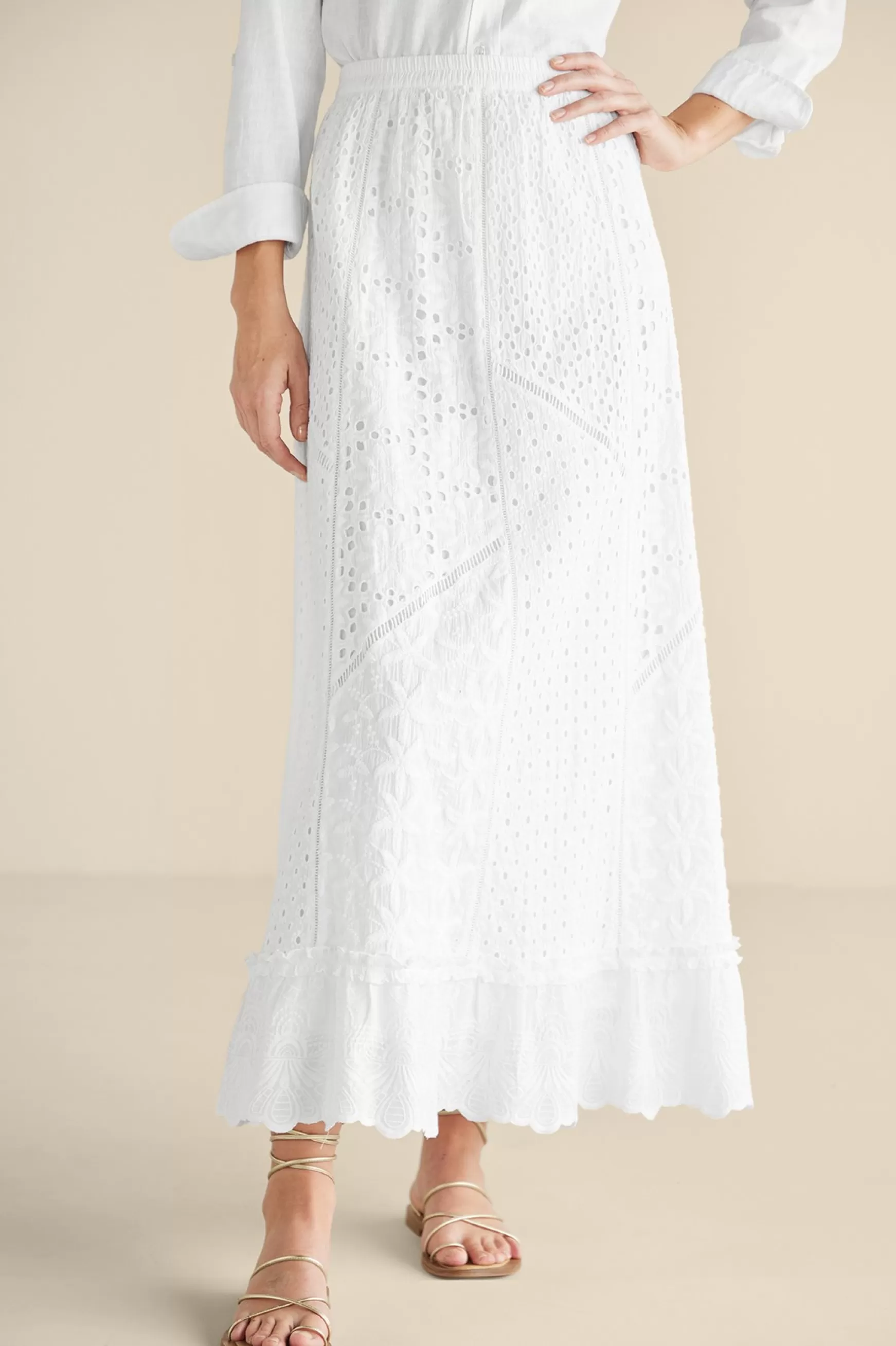 Soft Surroundings Feminine Flourish | Vacation Shop-Porfiria Embellished Skirt