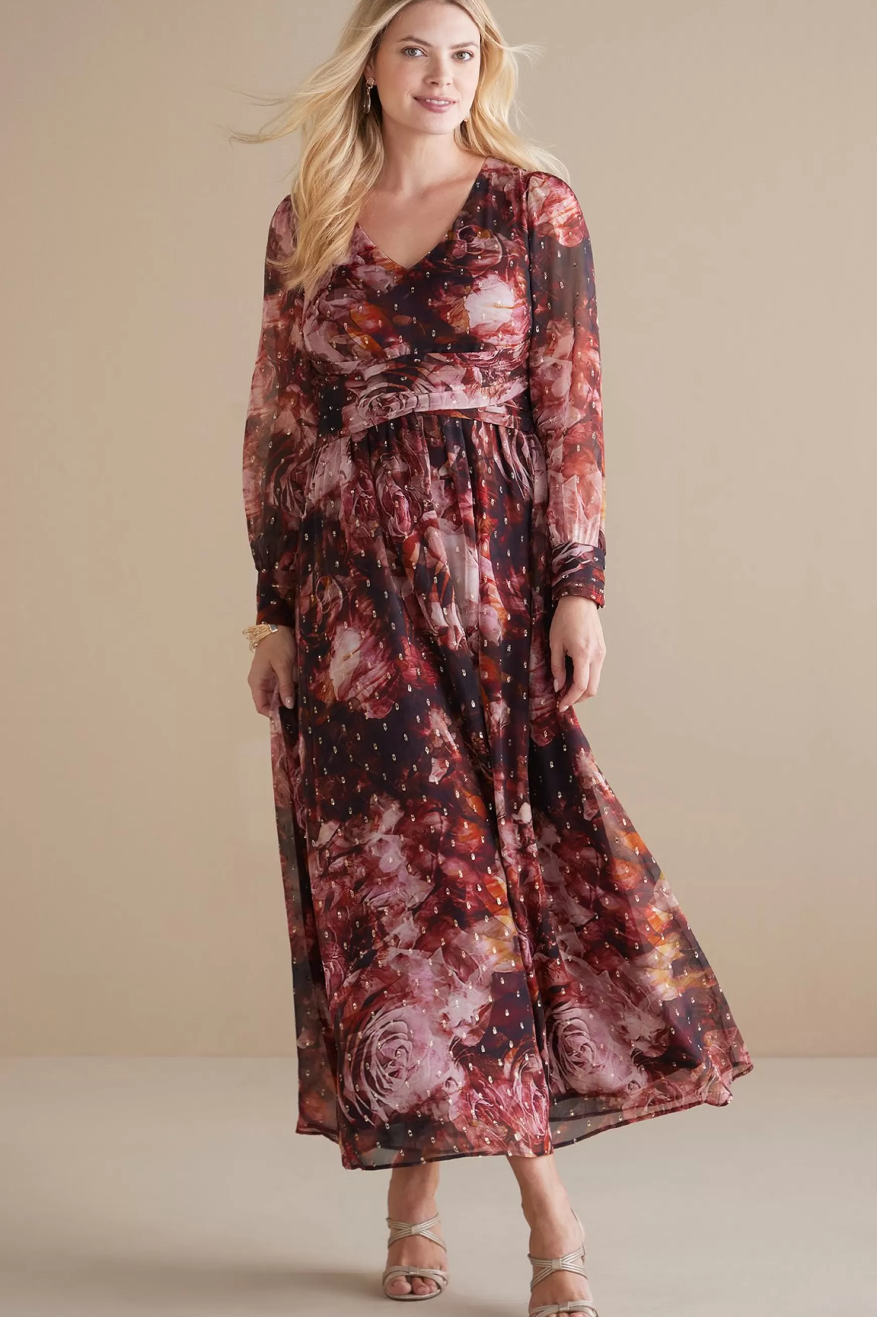 Soft Surroundings Feminine Flourish | occasion dresses-Rina Silk Dress